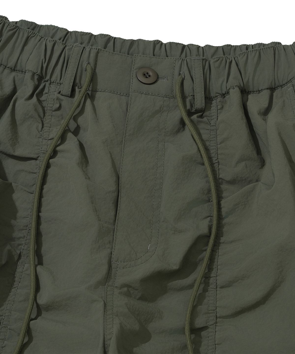 낫포너드(NOT4NERD) Contour Shirring Nylon Cargo Pants - Khaki