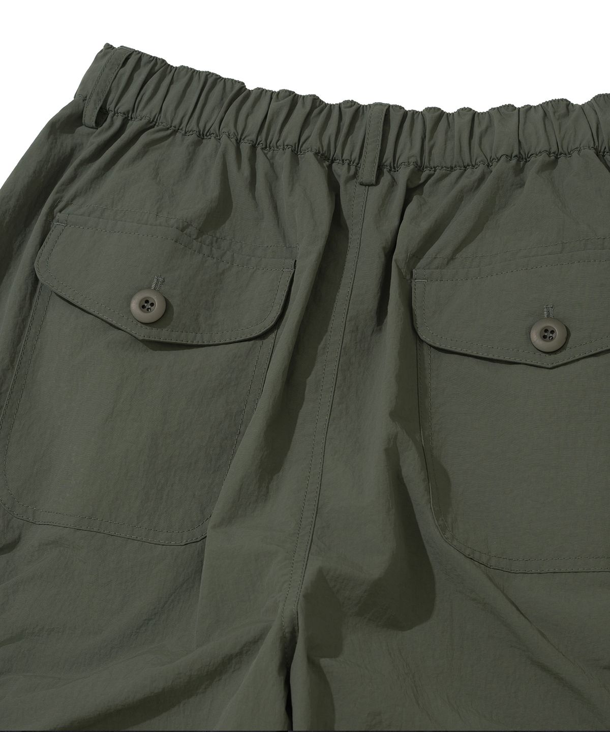 낫포너드(NOT4NERD) Contour Shirring Nylon Cargo Pants - Khaki