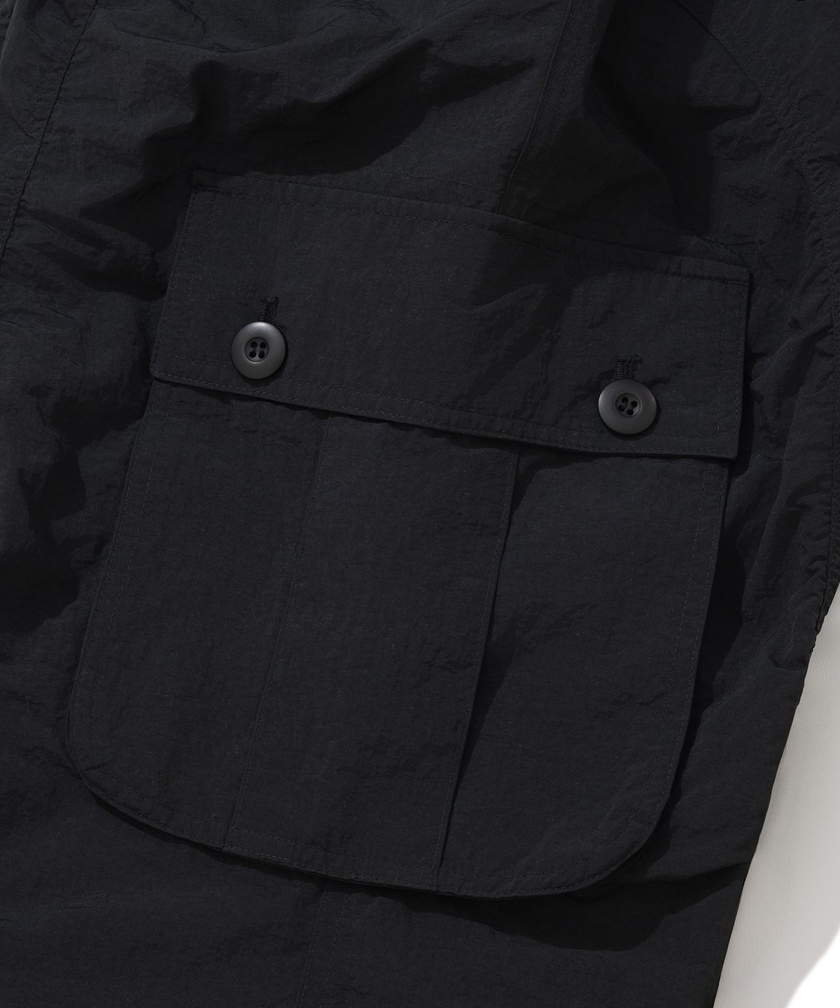 낫포너드(NOT4NERD) Contour Shirring Nylon Cargo Pants - Black