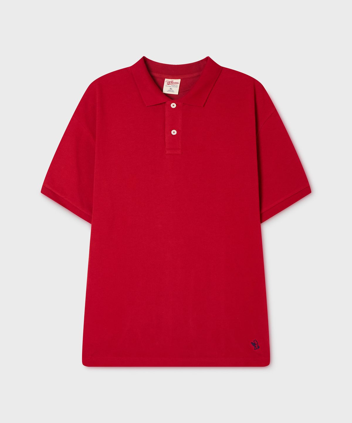 후아유(WHO.A.U) USA Surf Bear PQ Collar T-Shirt / WHHAG2521U