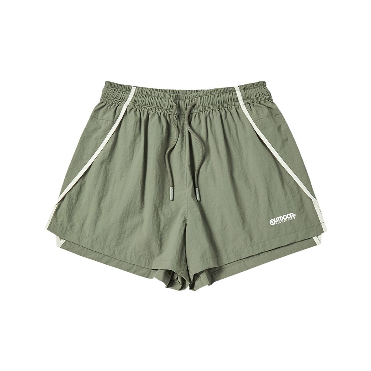 아웃도어 프로덕츠(OUTDOOR PRODUCTS) 여성 트랙 나일론 숏츠 (카키)