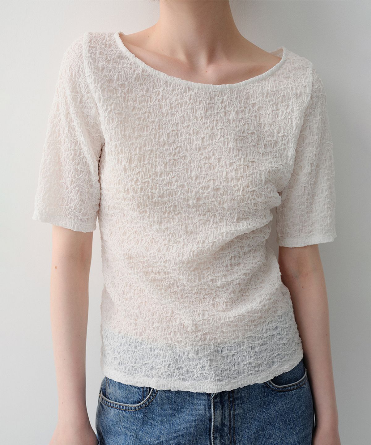 이아(EAAH) KAYA WRINKLE TOP (WHITE)