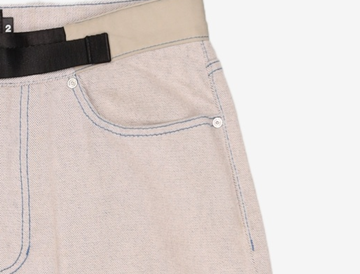 오프닝프로젝트(OPENING PROJECT) Shield Denim Pants - Ecru 2