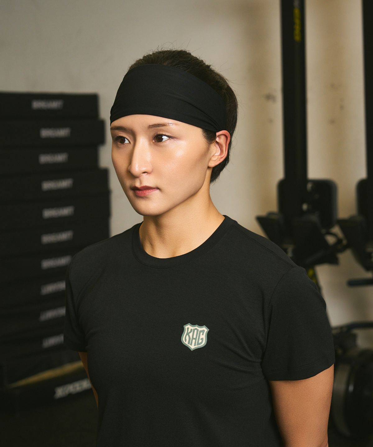 카키그라도(KHAKI GRADO) 999 해골 로고 레귤러핏 헤드밴드 (블랙)