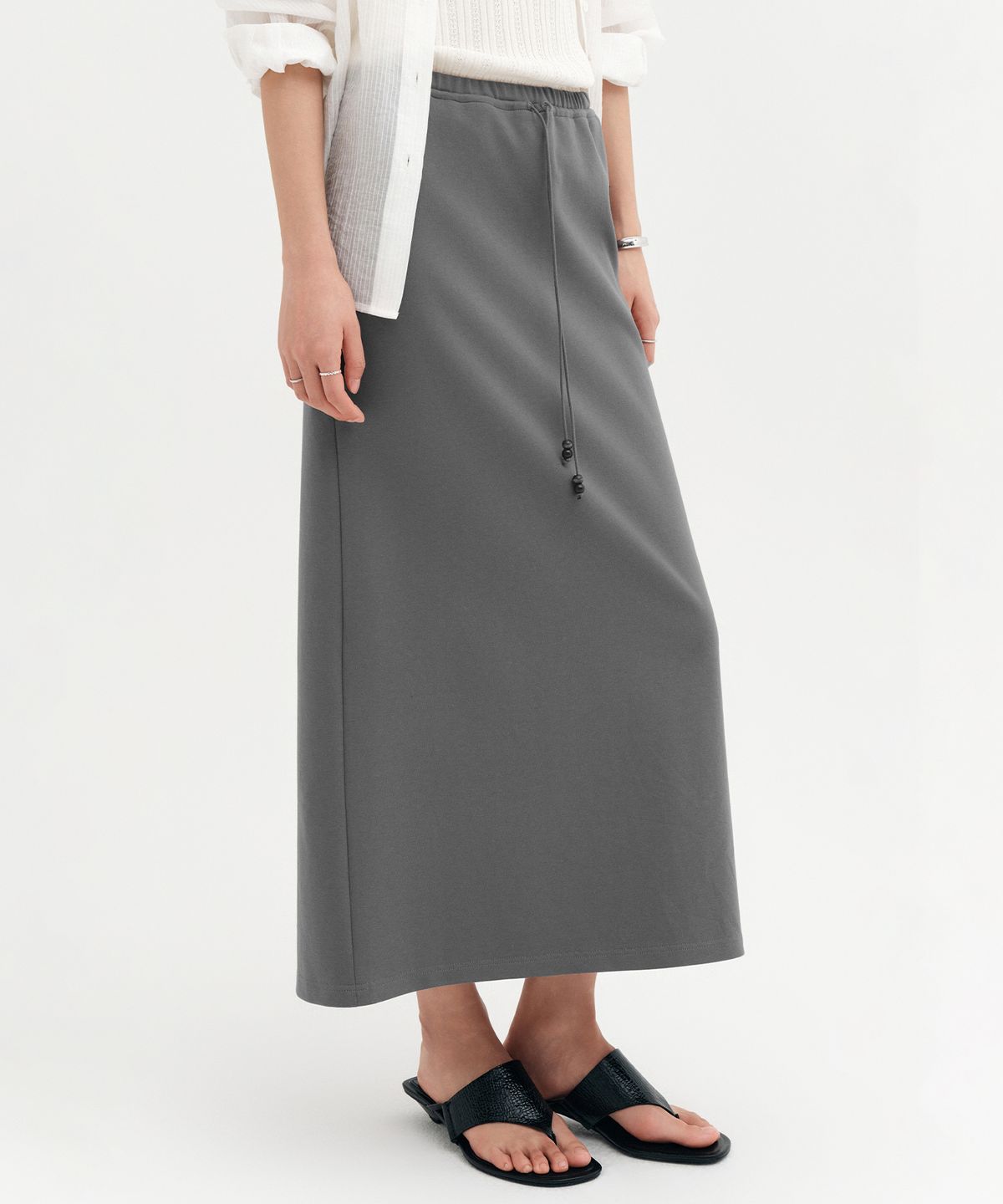 룩캐스트(LOOKAST) 오딜 드로우스트링 밴딩 스커트 / ODILE DRAWSTRING BANDING SKIRT_4colors