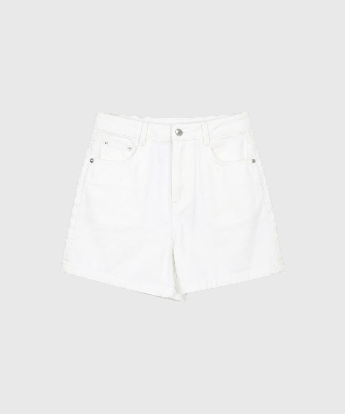 룩캐스트(LOOKAST) 나디아 썸머 데님 쇼츠_화이트 / NADIA SUMMER DENIM SHORTS_WHITE