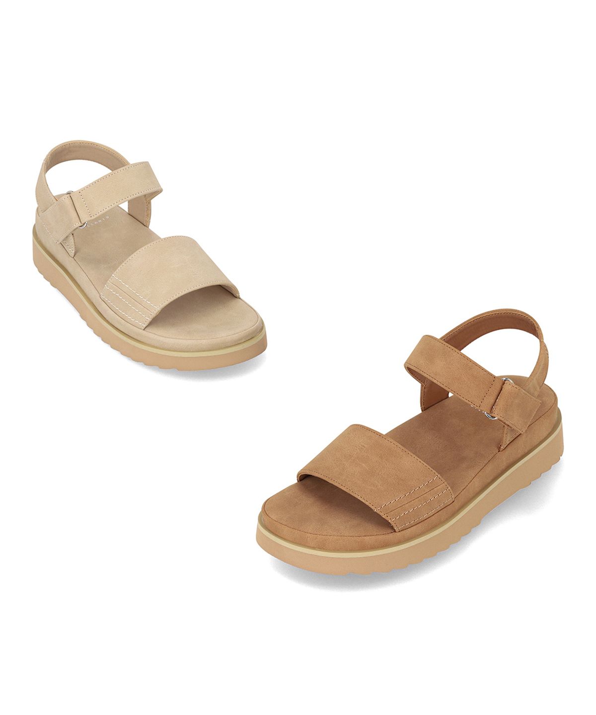 엘칸토(ELCANTO) 마쯔 여성 와이드 투 스트랩 플랫폼 샌들 4cm LCWW32M626