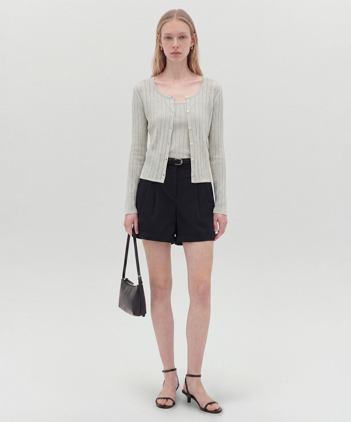 룩캐스트(LOOKAST) 포스틴 시어 텍스처드 니트 가디건 세트_민트 / FAUSTINE SHEER TEXTURED KNIT CARDIGAN SET_MINT