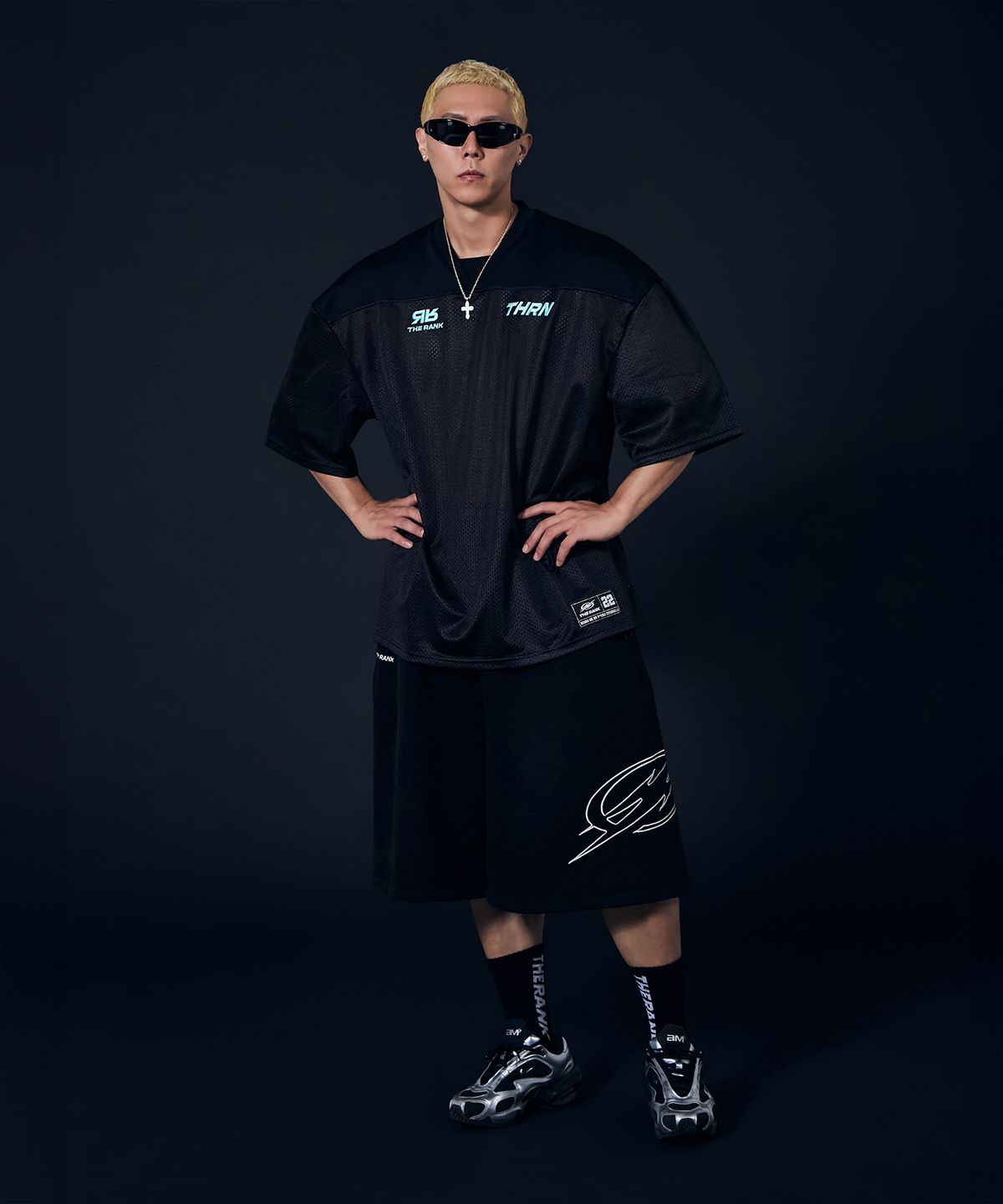 더랭크(THERANK) AIRGRID SPORTS MESH JERSEY [BLACK / MINT]