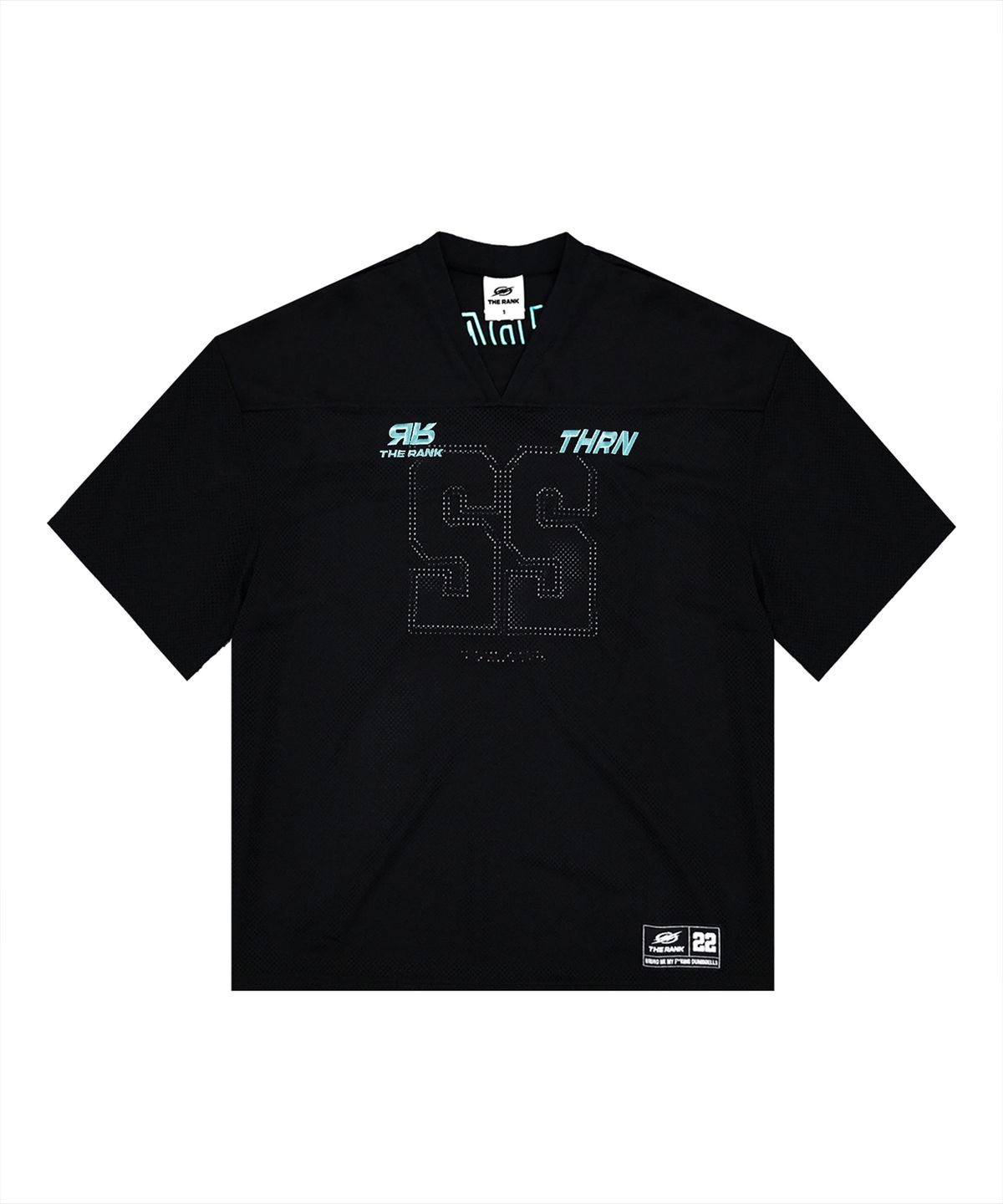 더랭크(THERANK) AIRGRID SPORTS MESH JERSEY [BLACK / MINT]