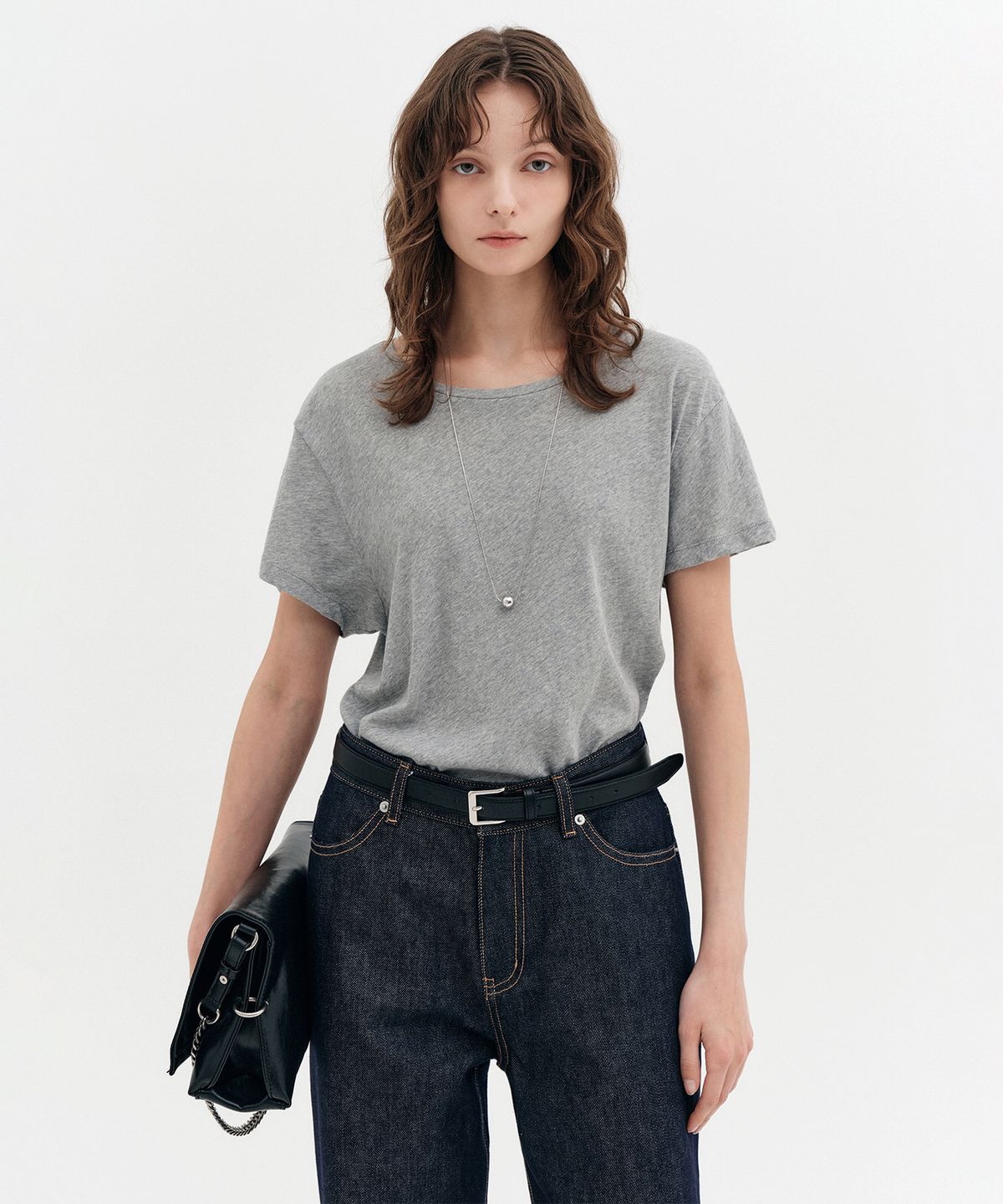 룩캐스트(LOOKAST) 모나 코튼 베이직 티셔츠 / MONA COTTON BASIC T-SHIRT_5colors