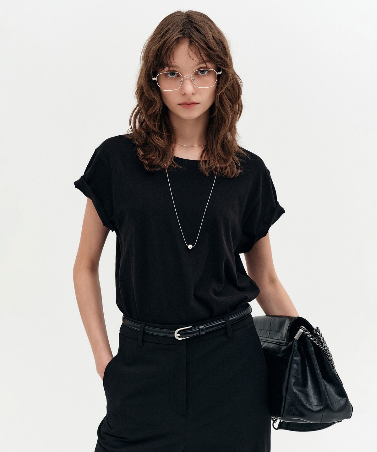 룩캐스트(LOOKAST) 모나 코튼 베이직 티셔츠 / MONA COTTON BASIC T-SHIRT_5colors