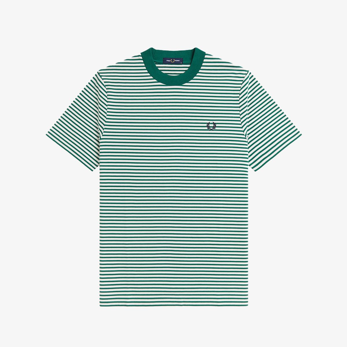 프레드페리(FRED PERRY) [Sharp] 파인 스트라이프 헤비웨이트 티셔츠 - 스포츠그린 AFPM2616581-Z18