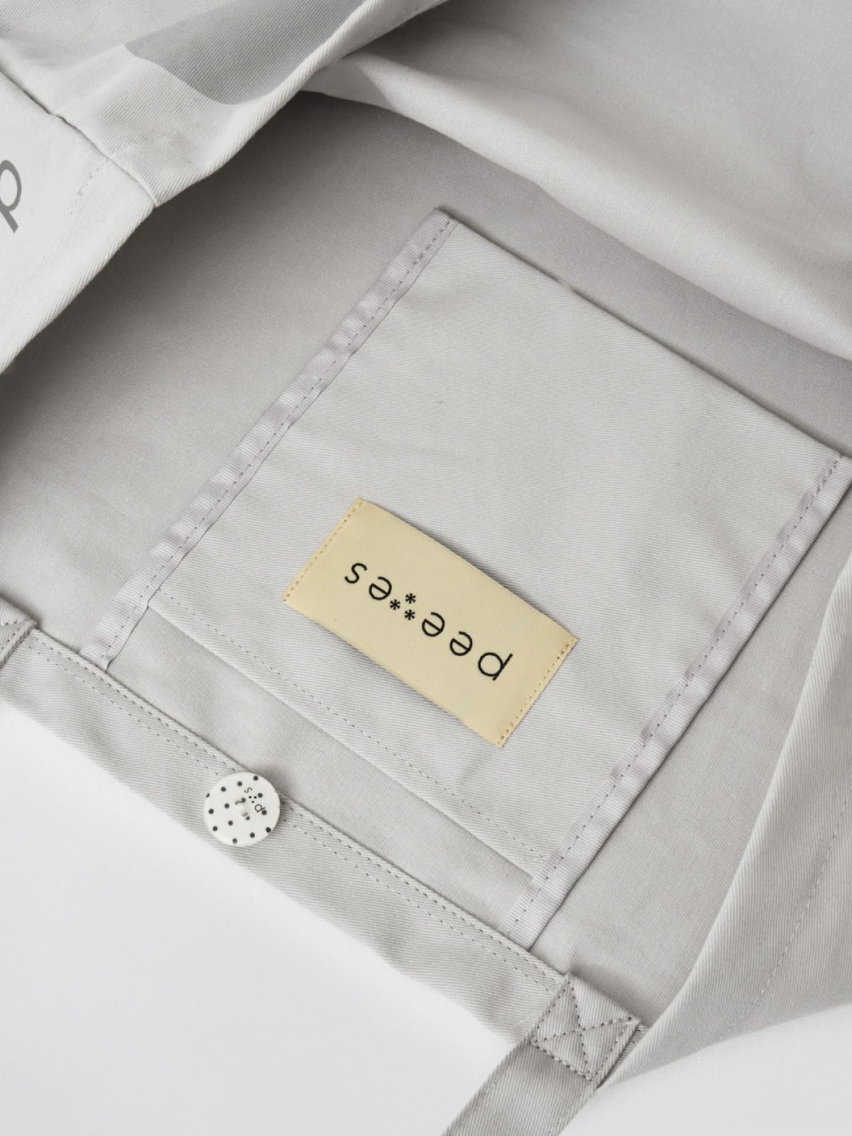 피브스피브스(PEEVES PEEVES) PVS Dot Button Bag / Light Grey