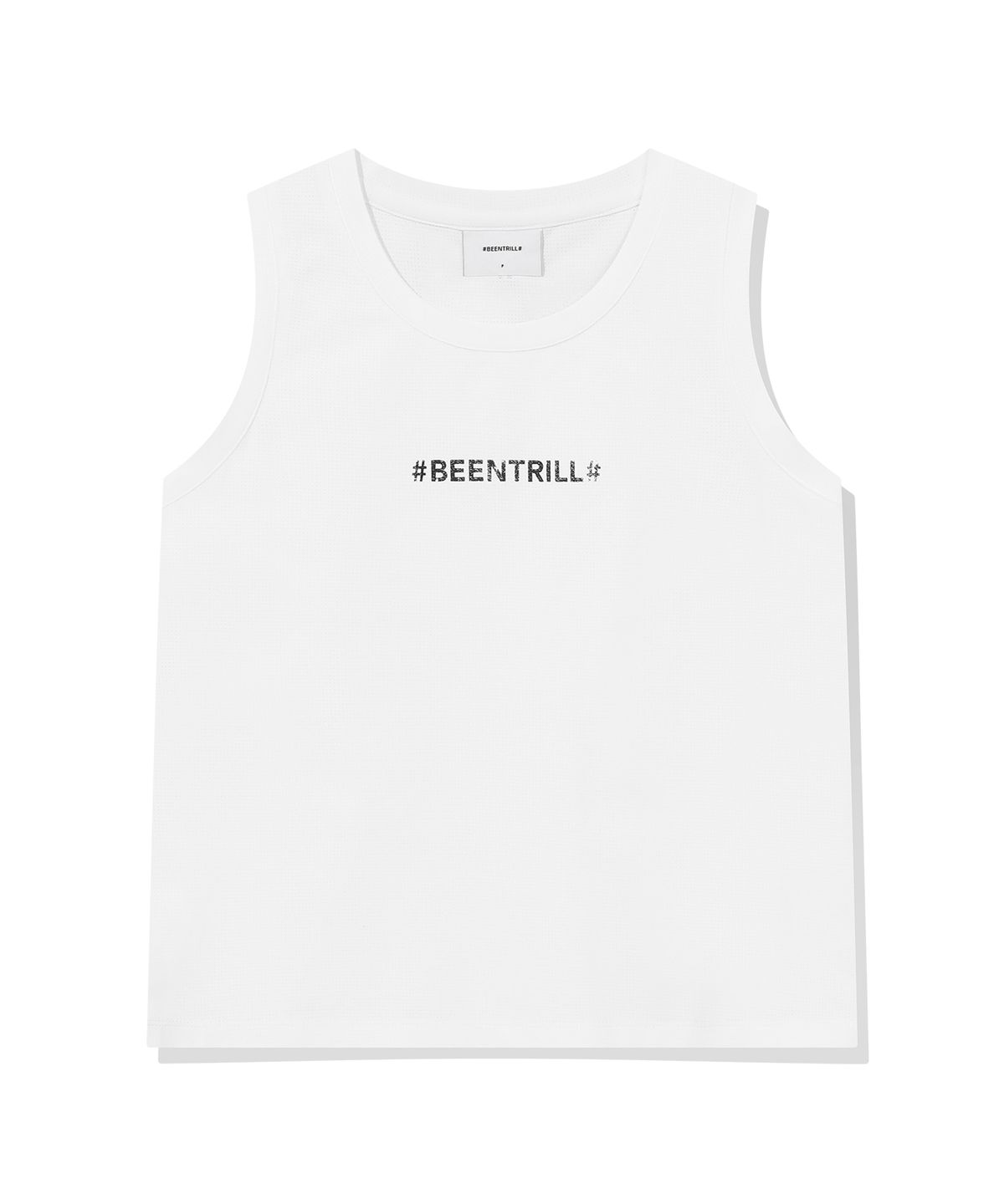 빈트릴(BEENTRILL) 우먼스 커버업 루즈핏 메쉬 슬리브리스(화이트)