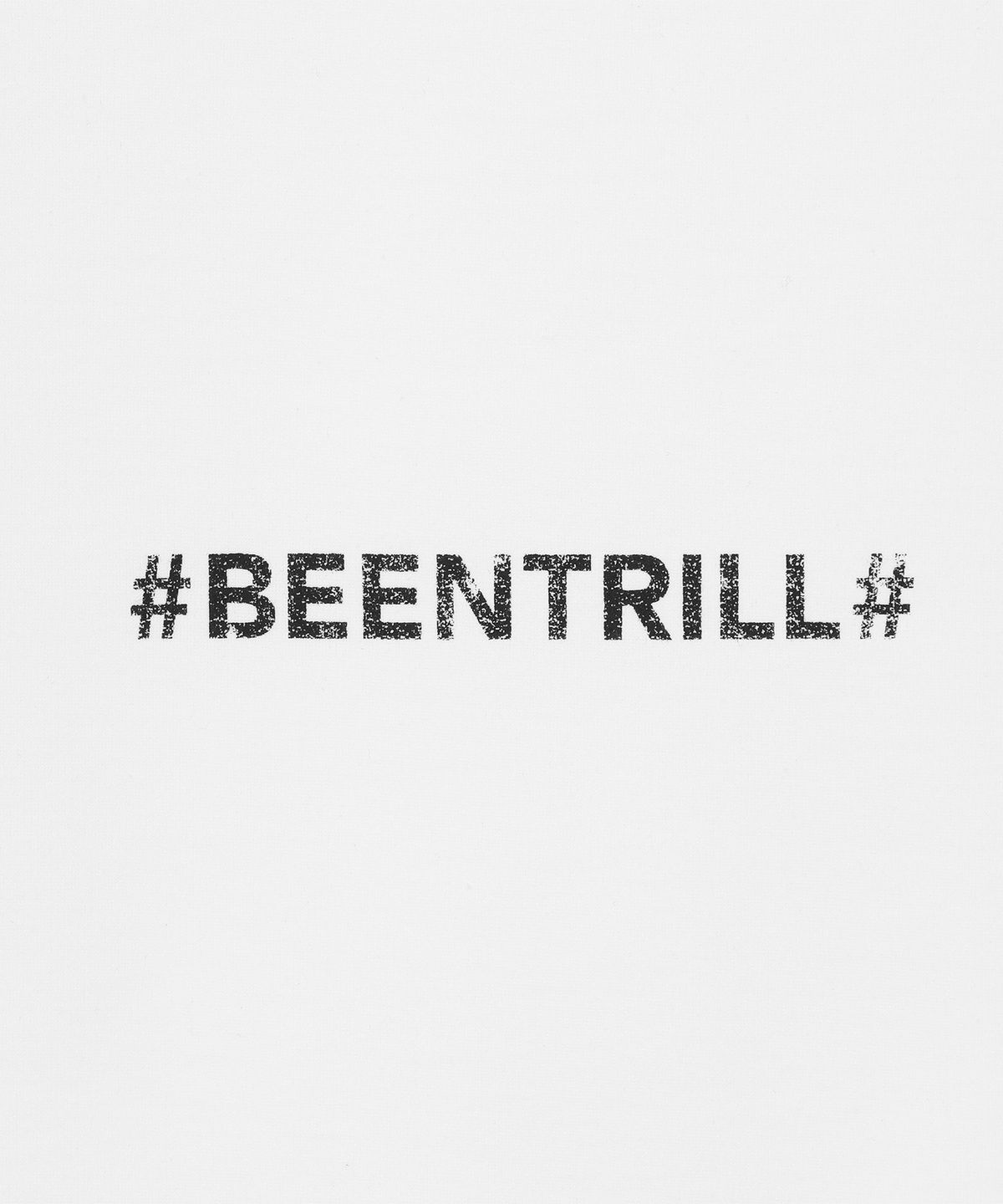 빈트릴(BEENTRILL) 우먼스 스탠다드 해시태그 슬림핏 반팔티(화이트)