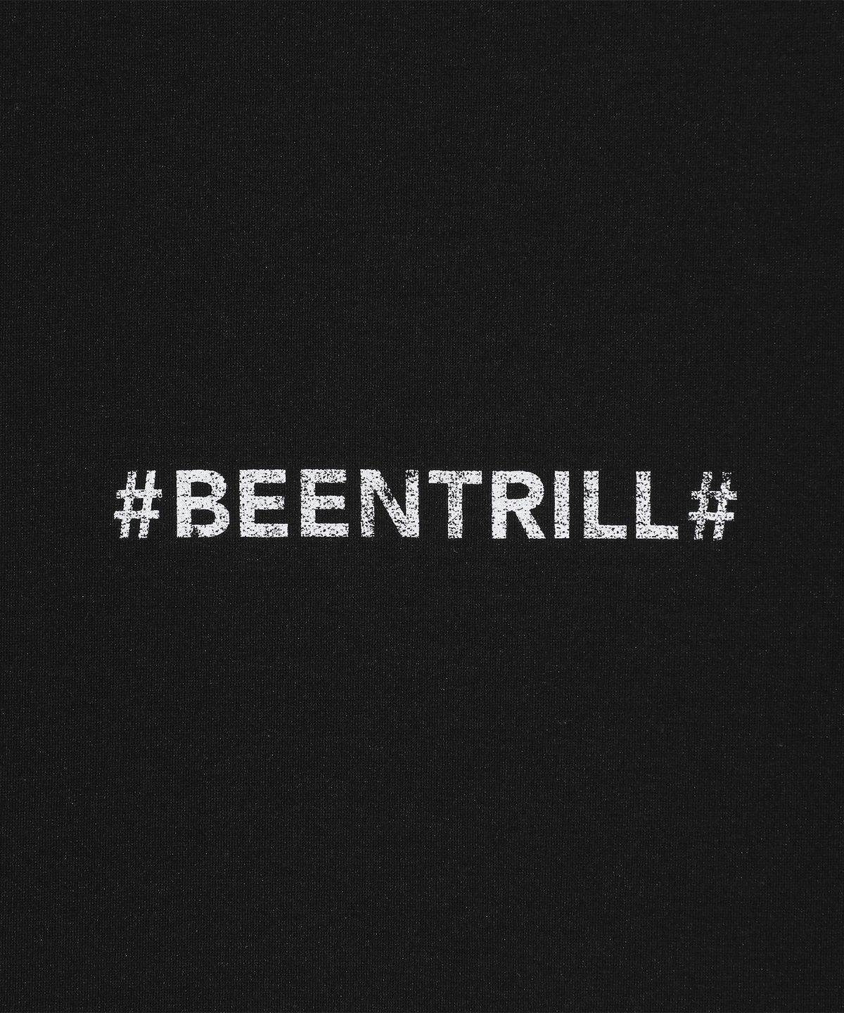 빈트릴(BEENTRILL) 우먼스 스탠다드 해시태그 슬림핏 반팔티(블랙)