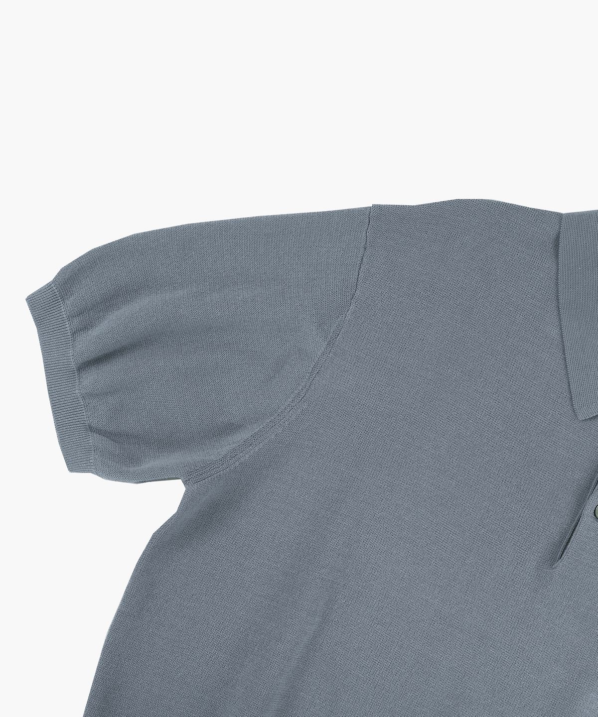 벨리프(BELLIEF) Essential Hard Twist Cotton Short Sleeve Polo Knit (Ice Blue)