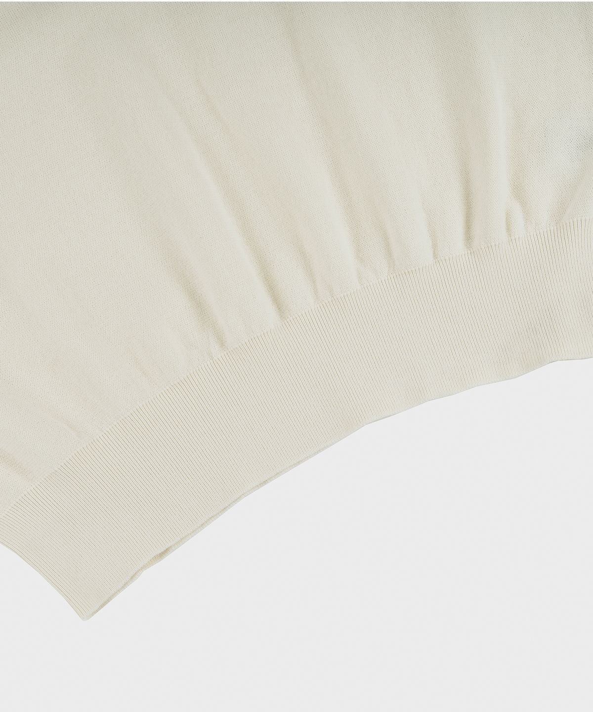벨리프(BELLIEF) Essential Hard Twist Cotton Short Sleeve Knit (Ivory)