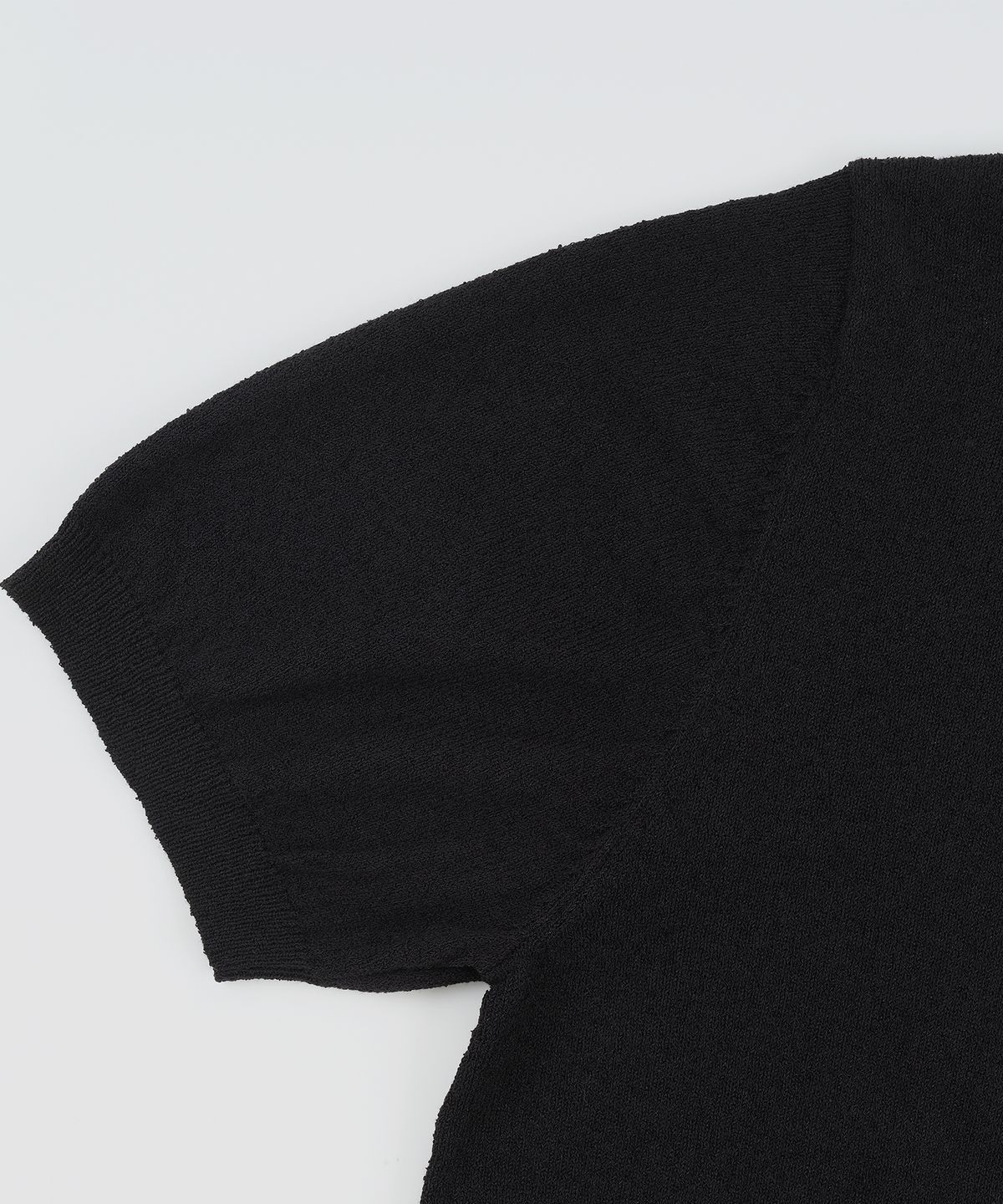 벨리프(BELLIEF) Essential Boucle Cotton Short-Sleeve Polo Knit (Black)