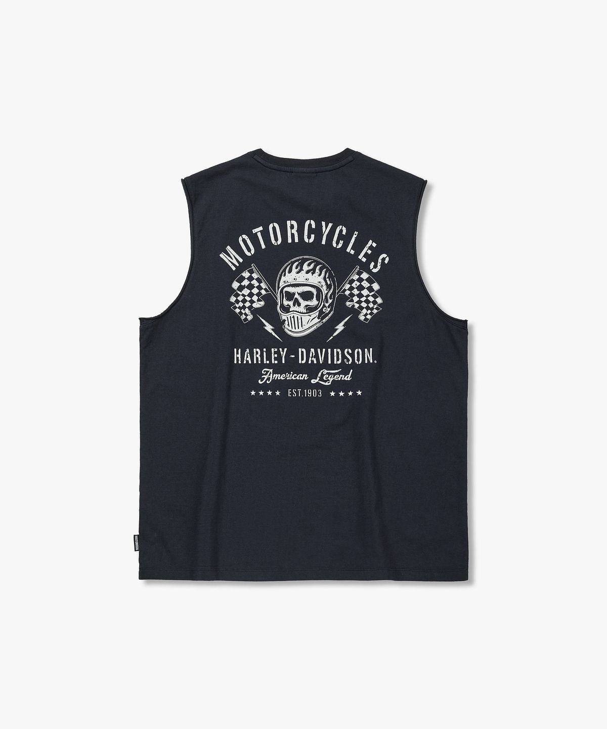 할리데이비슨 컬렉션스®(HARLEY-DAVIDSON COLLECTIONS®) 빈티지 스컬 슬리브리스 네이비_HH16111072