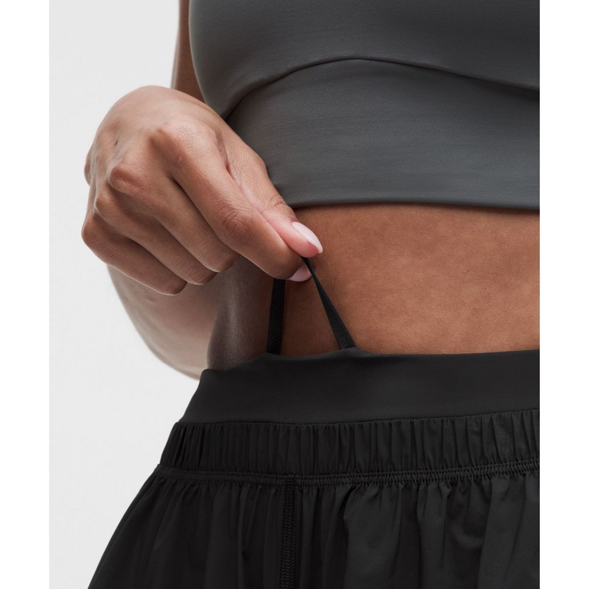 룰루레몬(LULULEMON) 트랜스루센트 투인원 하이라이즈 쇼츠 3inch  BLK