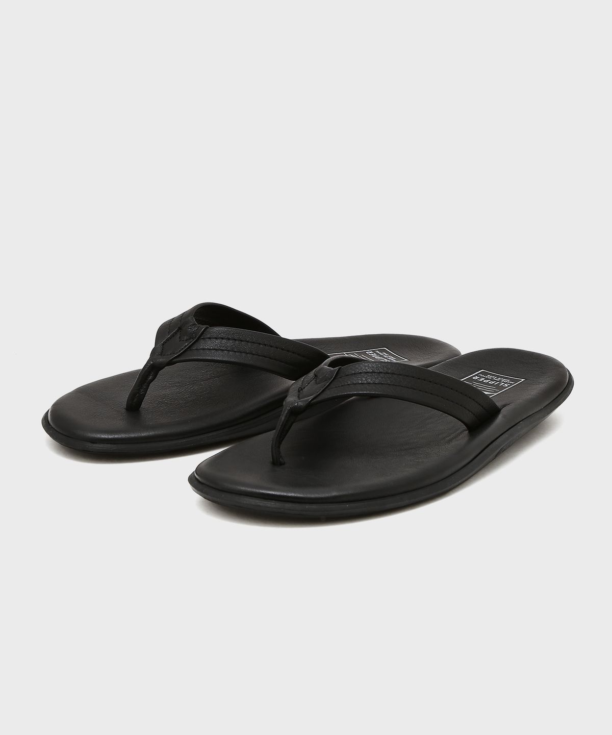 아일랜드 슬리퍼(ISLAND SLIPPER) 남여공용 블랙 클래식 레더 Y 슬라이드