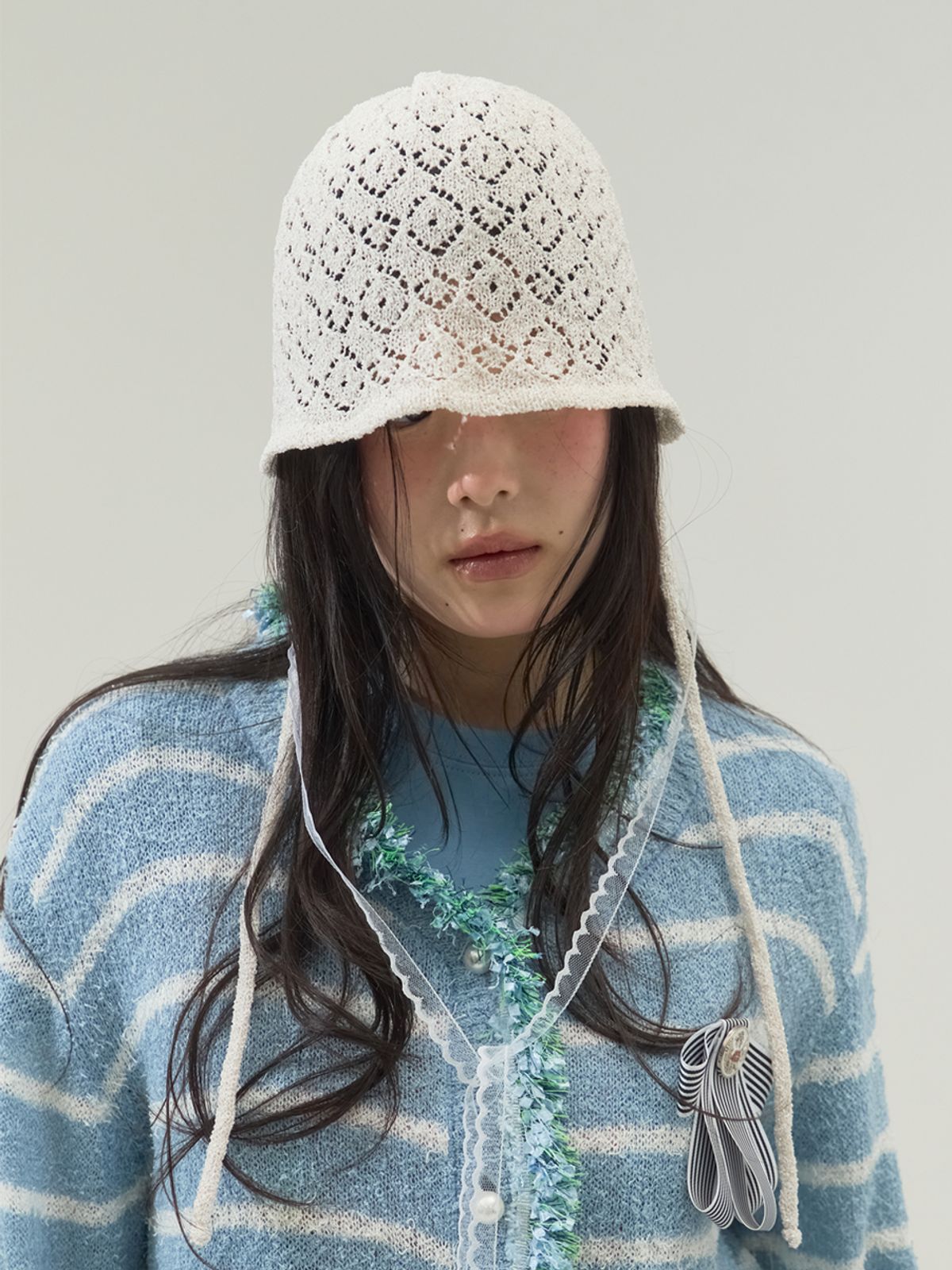 쏘리, 투 머치 러브(SORRY, TOO MUCH LOVE) Vintage Summer Lace Hat_Cream