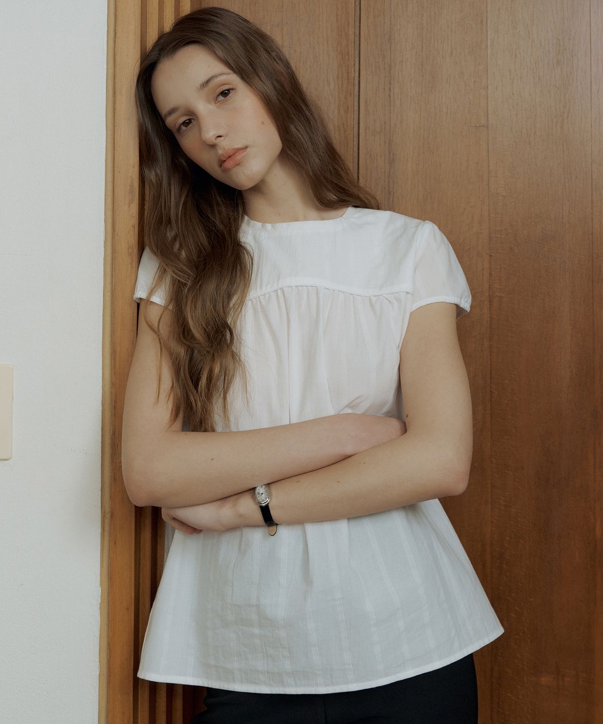 오떼뜨(OCTETTE) DAYS COTTON BLOUSE_WHITE