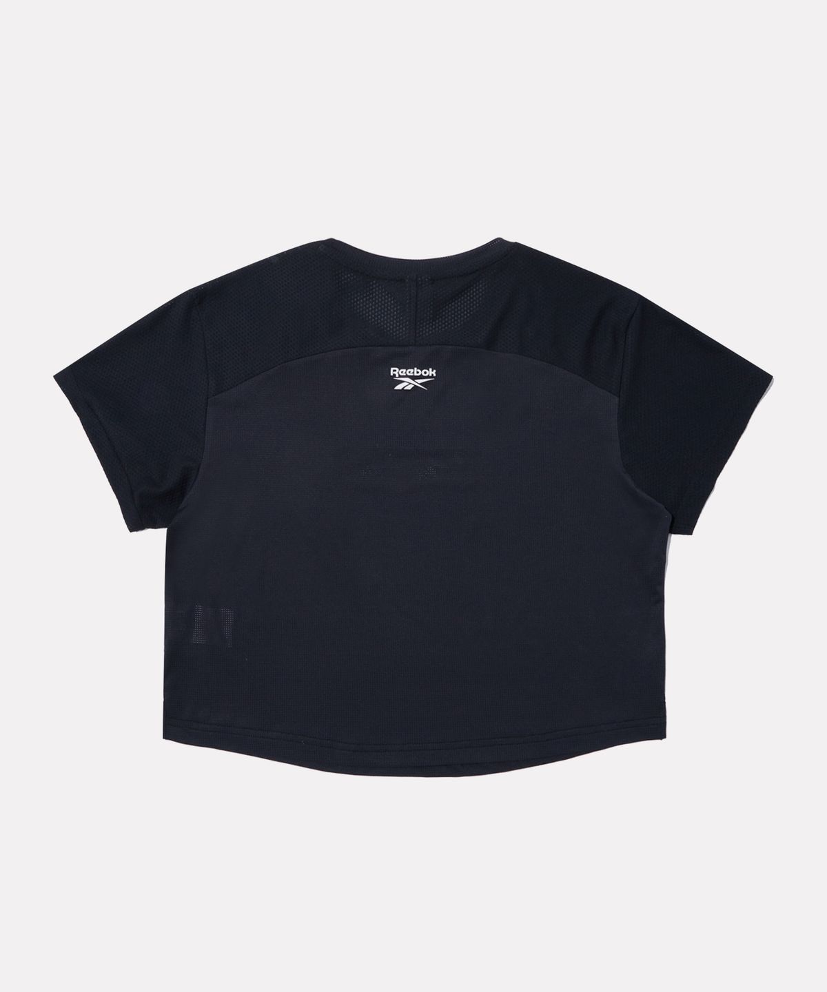 리복(REEBOK) 메쉬 퍼포먼스 에어로쿨 크롭 반팔티 (W) - 블랙