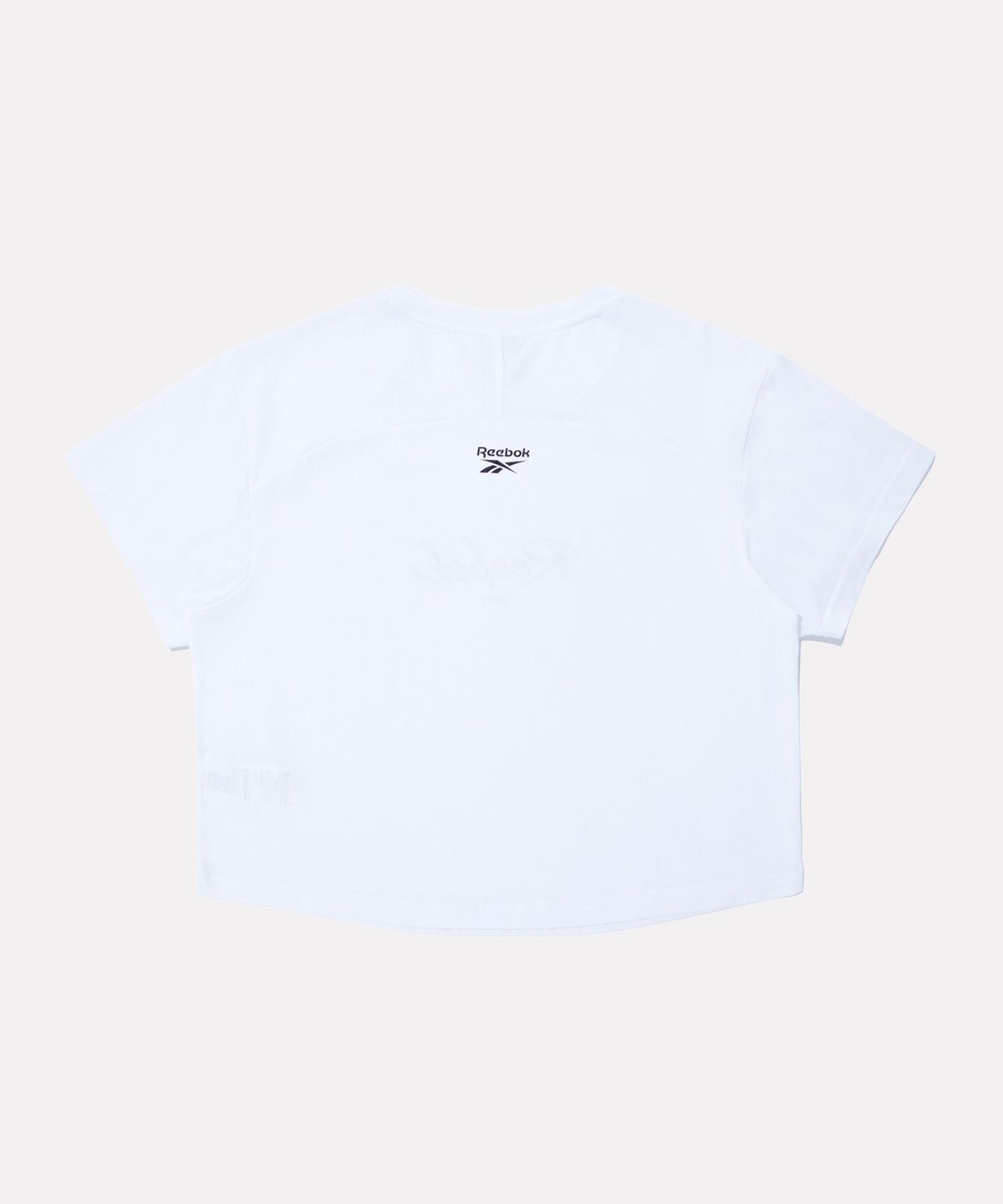 리복(REEBOK) 메쉬 퍼포먼스 에어로쿨 크롭 반팔티 (W) - 오프 화이트
