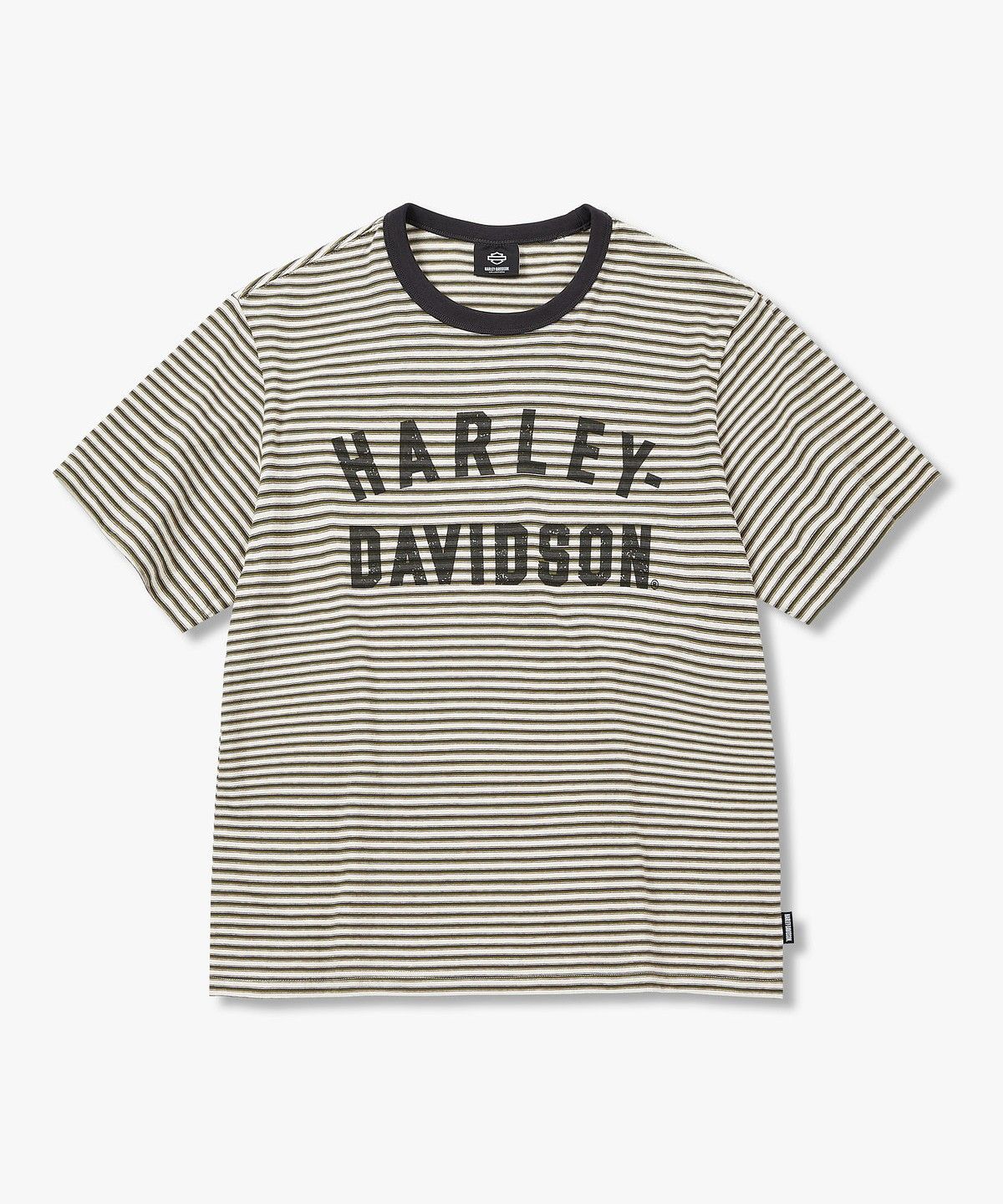 할리데이비슨 컬렉션스®(HARLEY-DAVIDSON COLLECTIONS®) 플랫트랙 스트라이프 티셔츠 그린_HH16111060