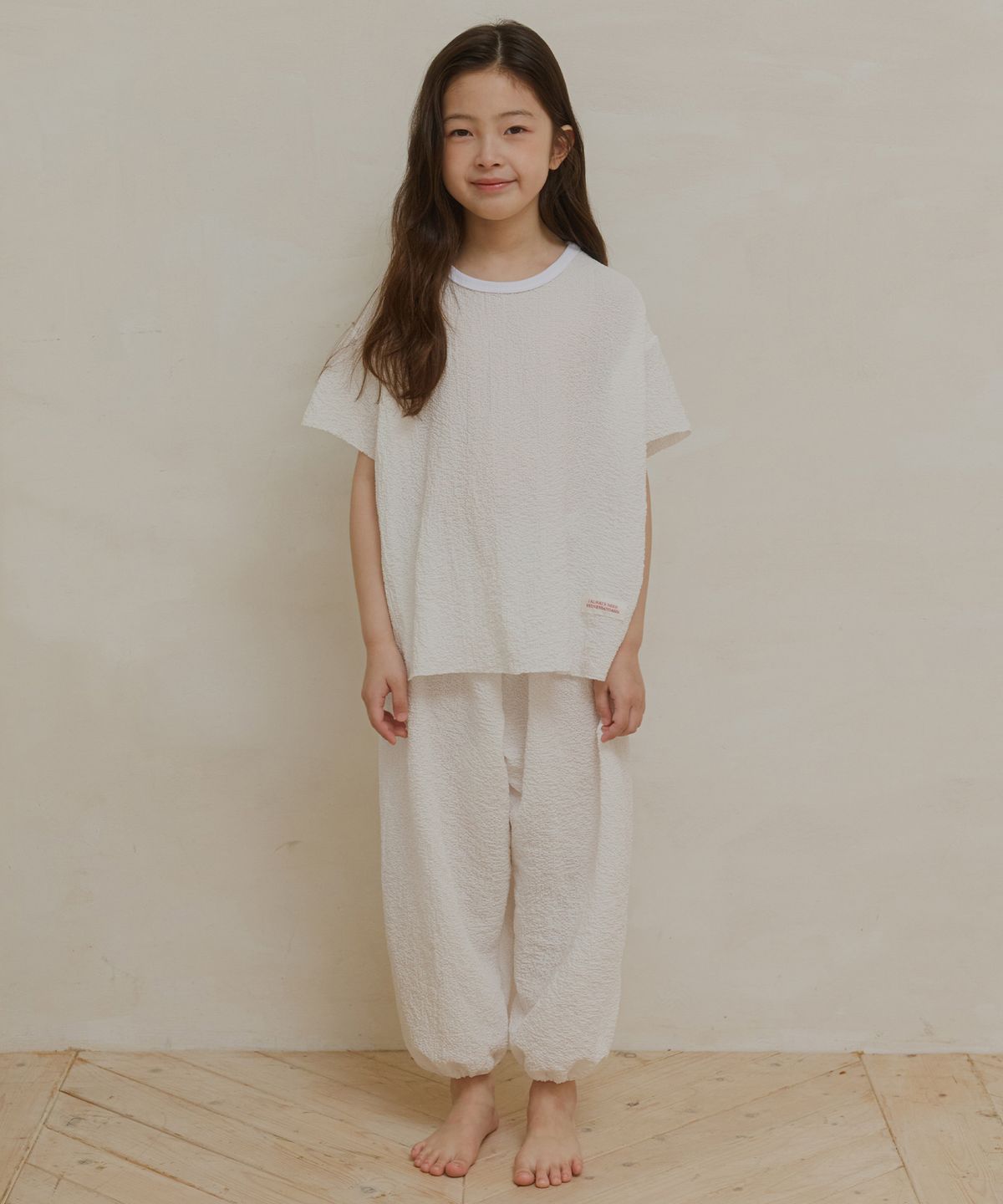 웬즈데이오아시스 키즈(WEDNESDAYOASIS KIDS) [Kids]버블 밴딩 팬츠_IVORY(WB6ST01)