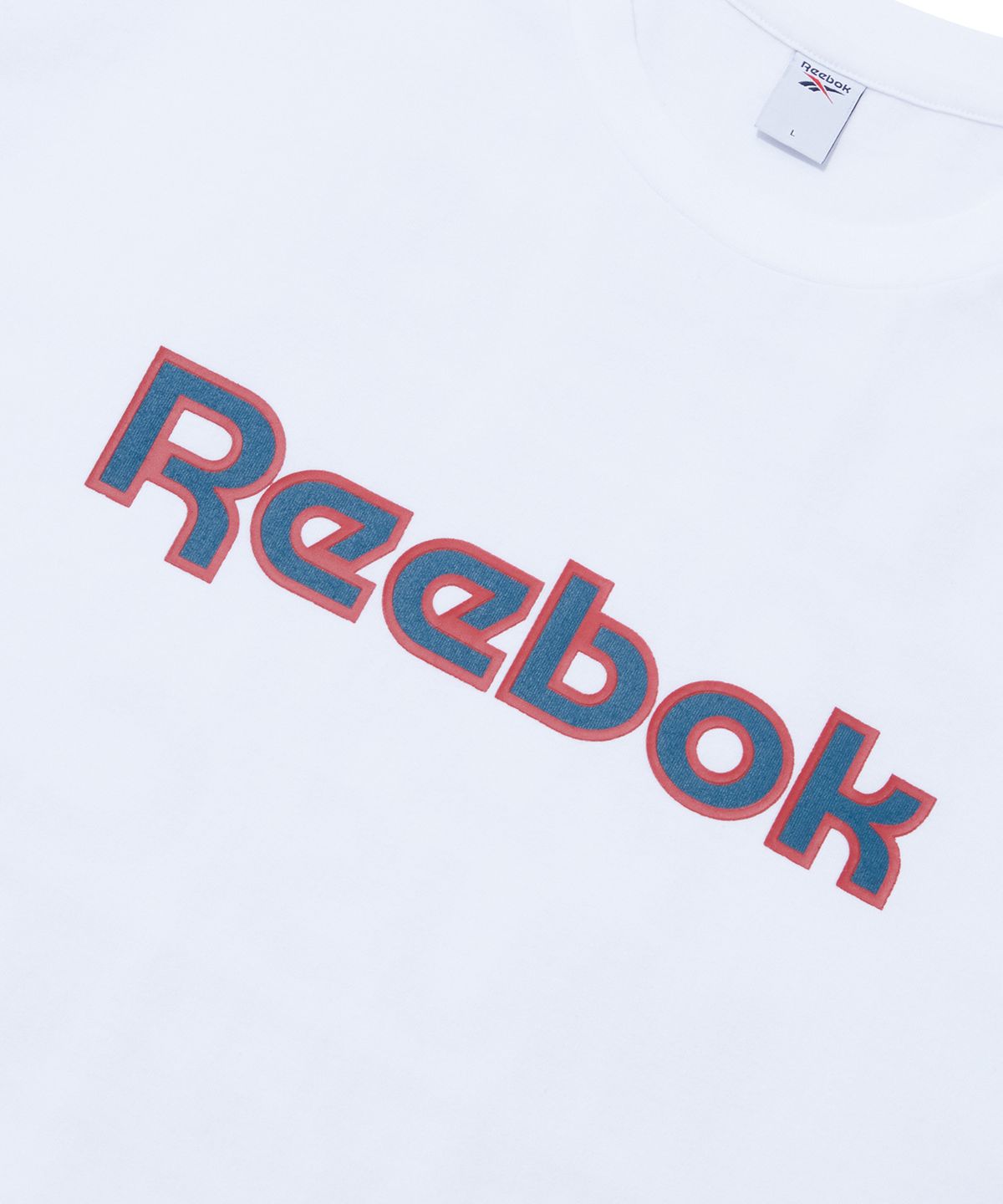 리복(REEBOK) [리복x발란사] 레터링 로고 반팔티 - 화이트
