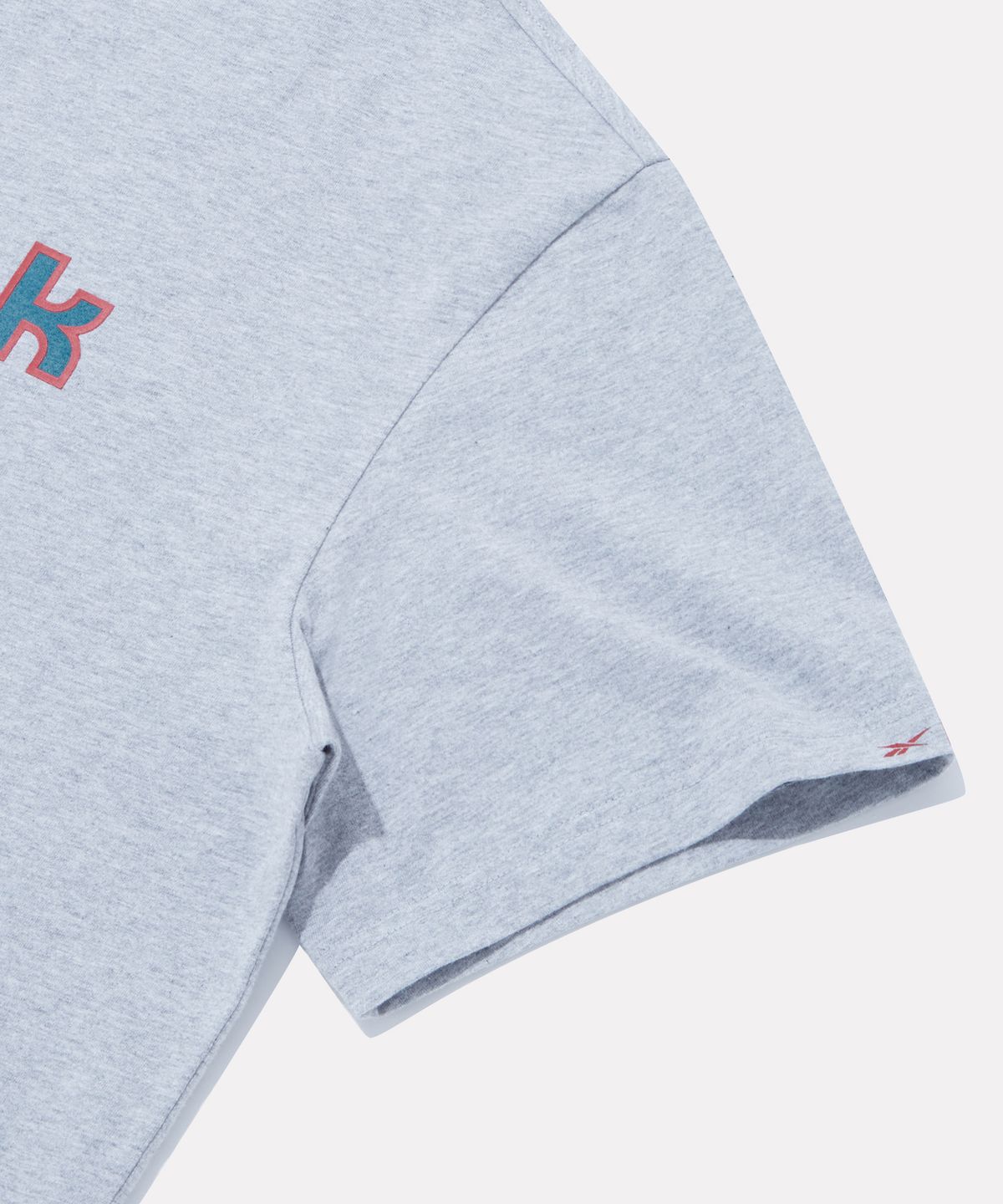 리복(REEBOK) [리복x발란사] 레터링 로고 반팔티 - 멜란지 그레이