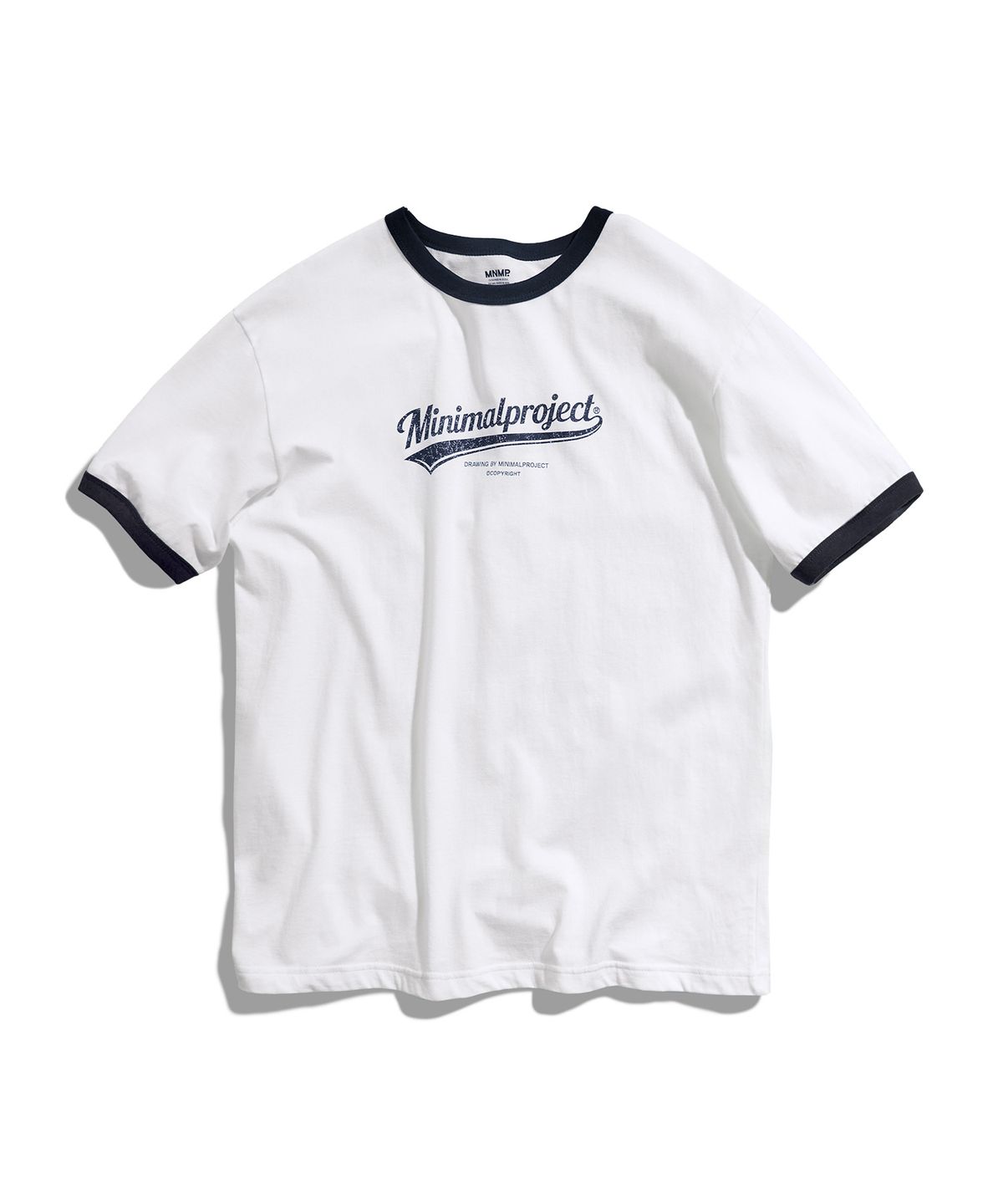 미니멀프로젝트(MINIMALPROJECT) 워시드 드로잉 링거 반팔 티셔츠 MST185 [WHITE]