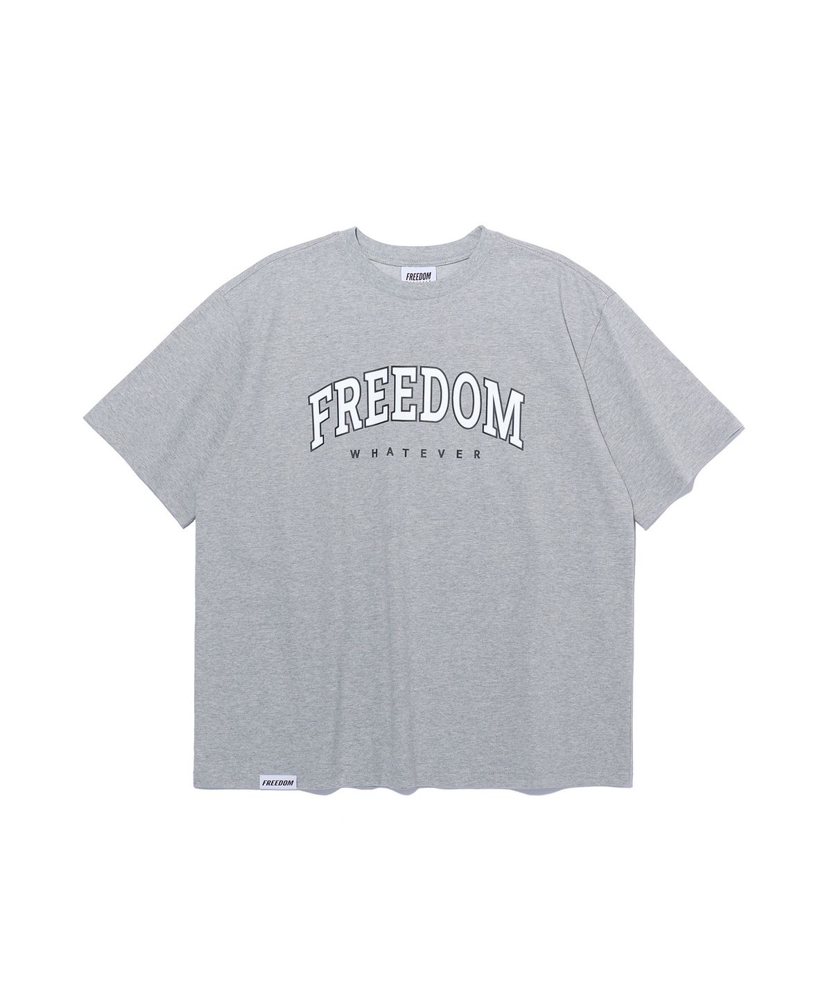 프리덤(FREEDOM) 프리덤 아치로고 세미오버핏 티셔츠 (그레이)