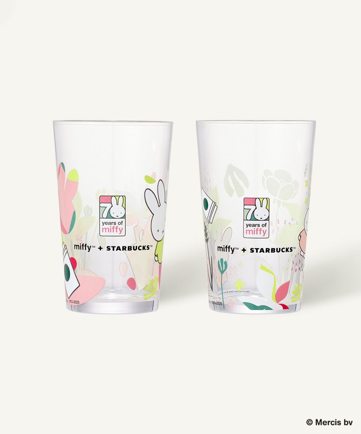 스타벅스(STARBUCKS) 포에버 미피 글라스 세트 2P 207ml