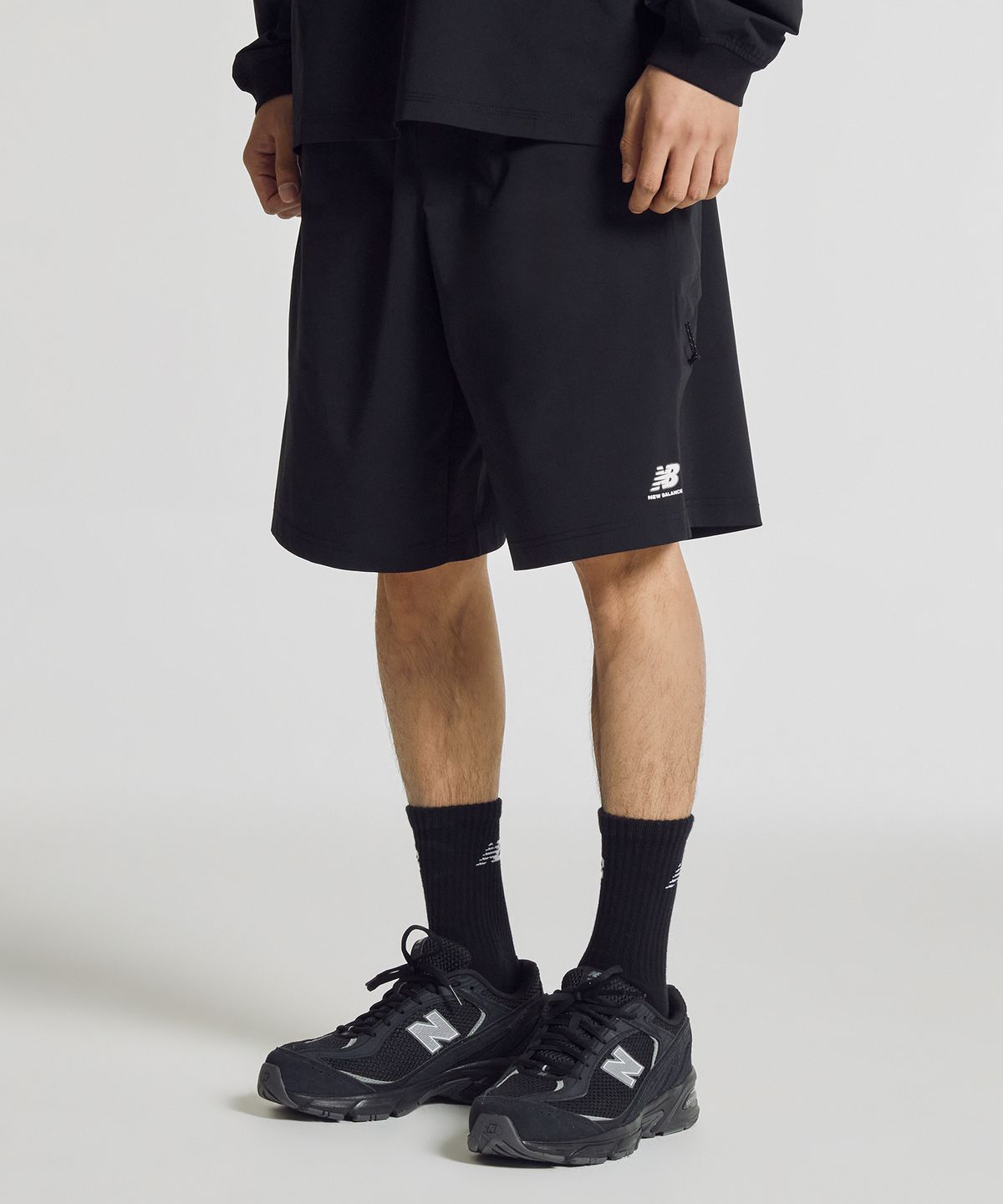 뉴발란스(NEW BALANCE) NBNVG31613 / UNI FROZEN ESSENTIAL 5부 니트 쇼츠 (BLACK)