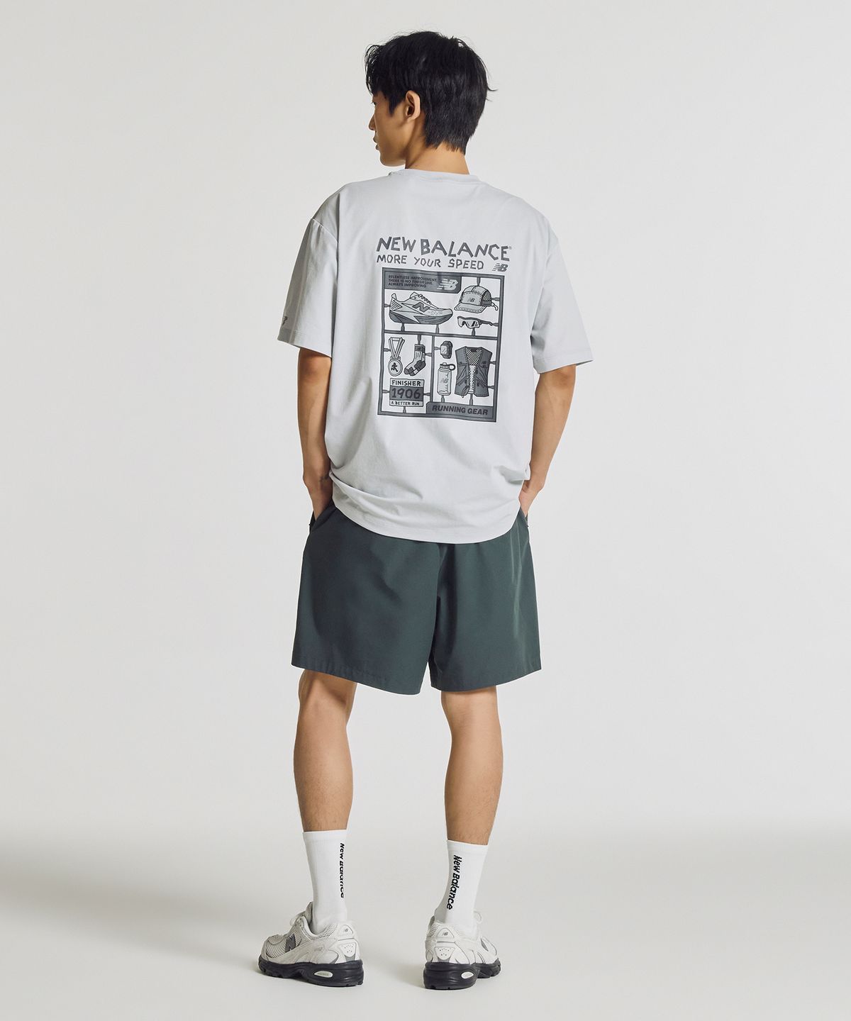 뉴발란스(NEW BALANCE) NBNVG31603 / UNI FROZEN ESSENTIAL 4.5부 쇼츠 (HUNTER)