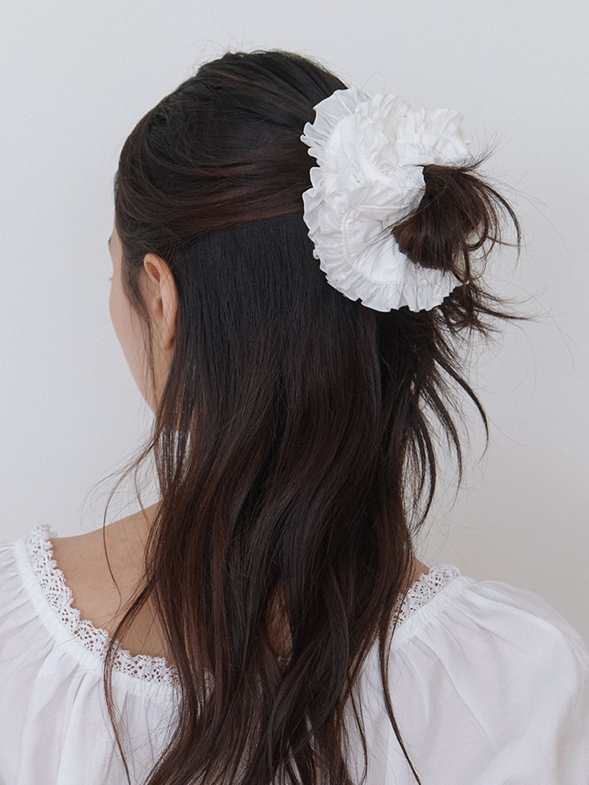 카인더베이비(KINDABABY) pure ruffle scrunchie