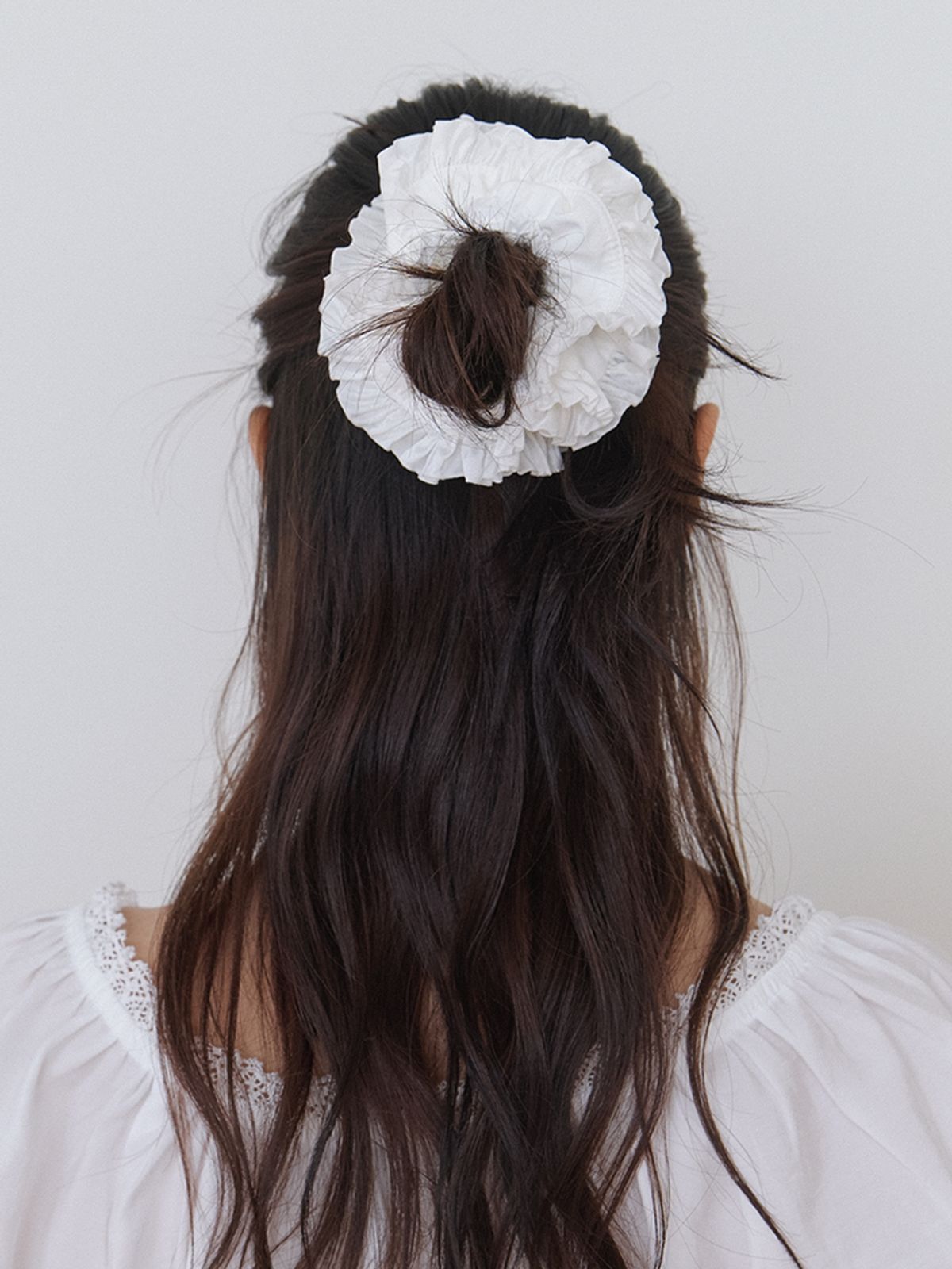 카인더베이비(KINDABABY) pure ruffle scrunchie