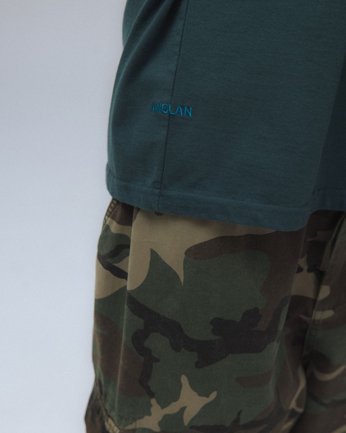 앵글런(ANGLAN) Essential Pocket Long Sleeve - Blue Green