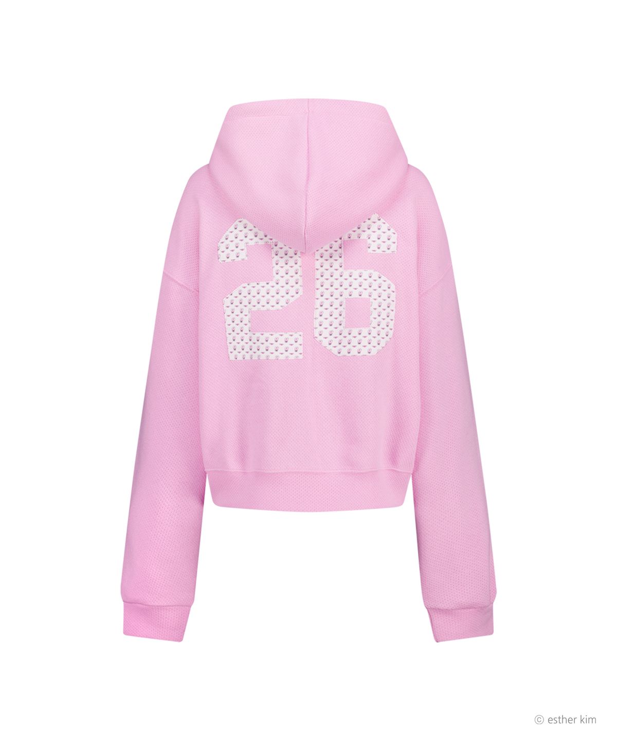 에즈이프 캘리(ASIF CALIE) ESTHER BUNNY X AS IF CALIE BUNNY PATTERN APPLIQUE HOOD ZIP UP PINK