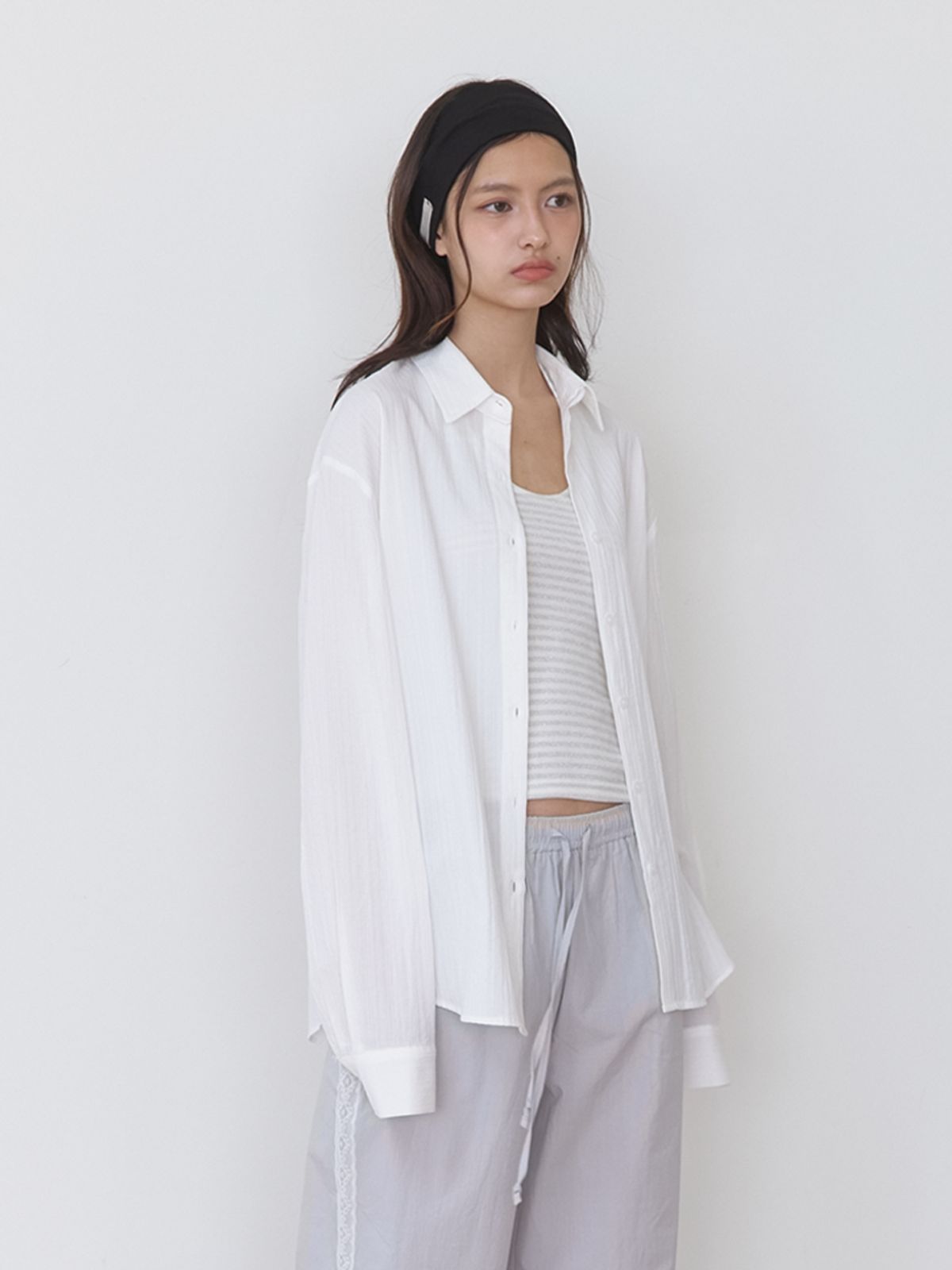카인더베이비(KINDABABY) soft classic stripe shirt - cream