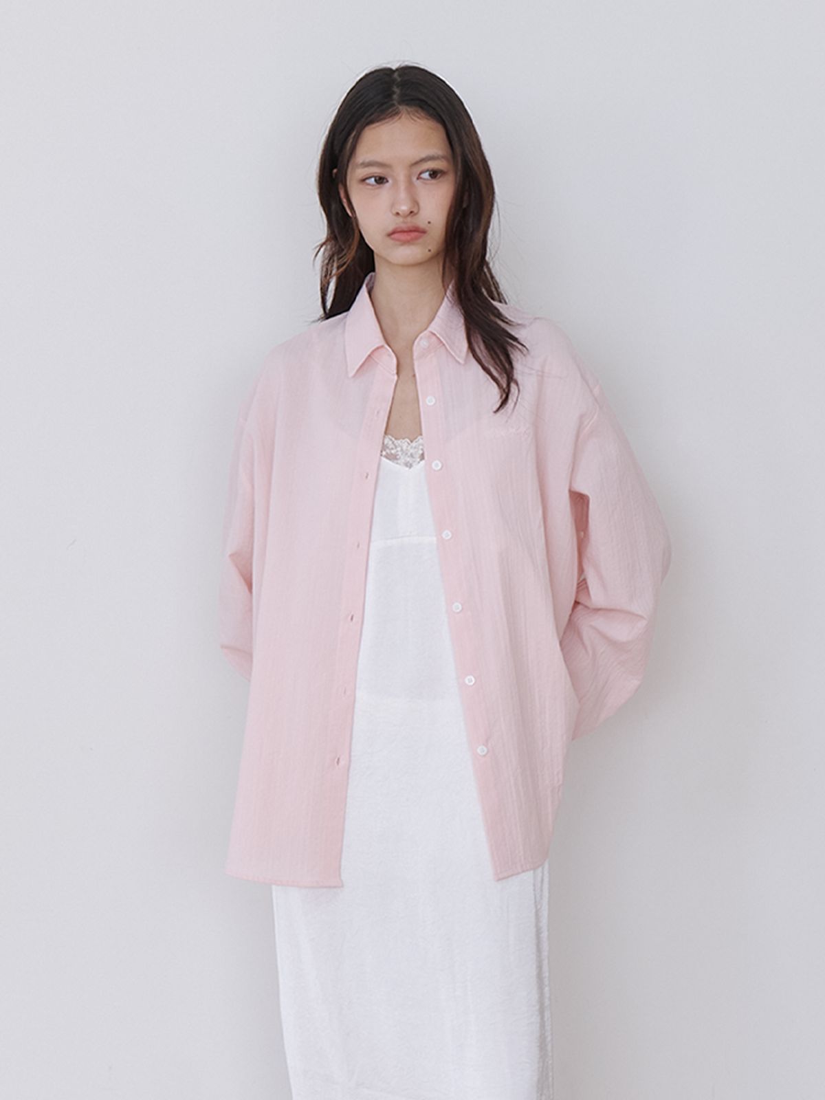 카인더베이비(KINDABABY) soft classic stripe shirt - soft pink