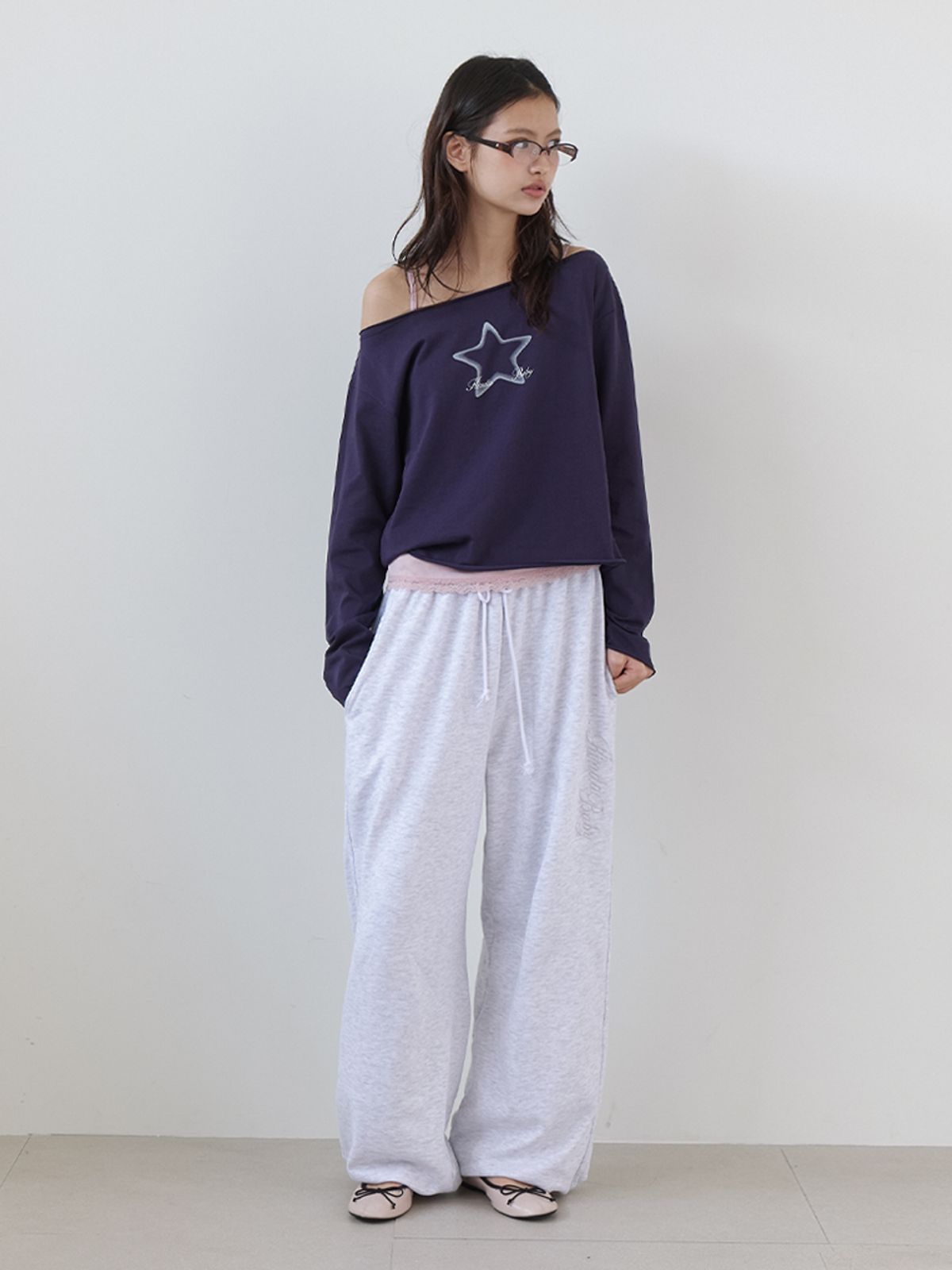 카인더베이비(KINDABABY) signature easy pants - melange gray