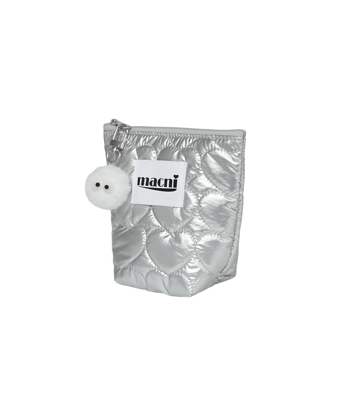 마크니(MACNI) HEART QUILTING STANDY POUCH SILVER