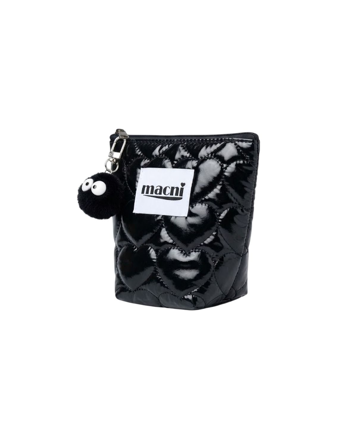 마크니(MACNI) HEART QUILTING STANDY POUCH BLACK