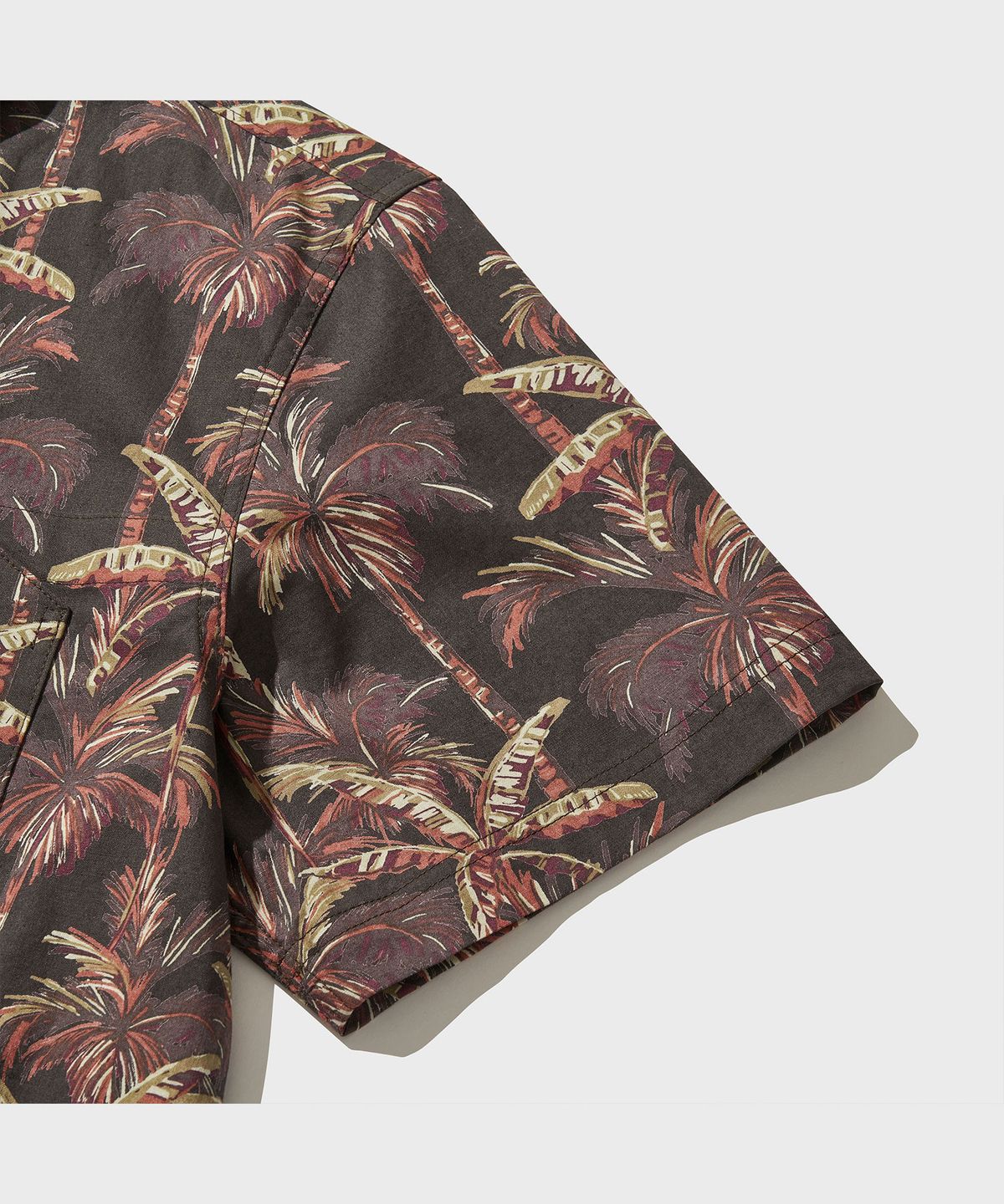 비디알(VDR) STRIPE HAWAIIAN SHIRT [Black Coffee]